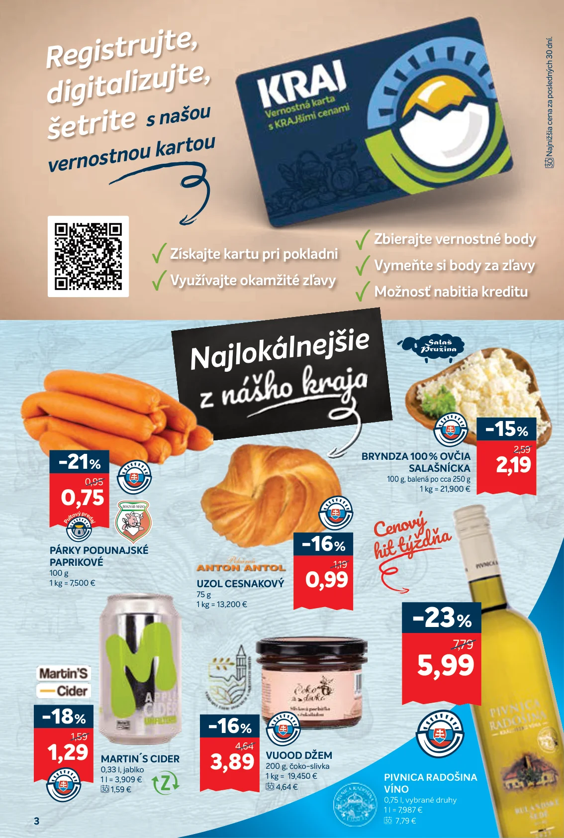 Kraj leták, strana 5 z 16 — PIVNICA RADOŠINA VÍNO, VUOOD DŽEM, BRYNDZA 100% OVČIA SALAŠNÍCKA