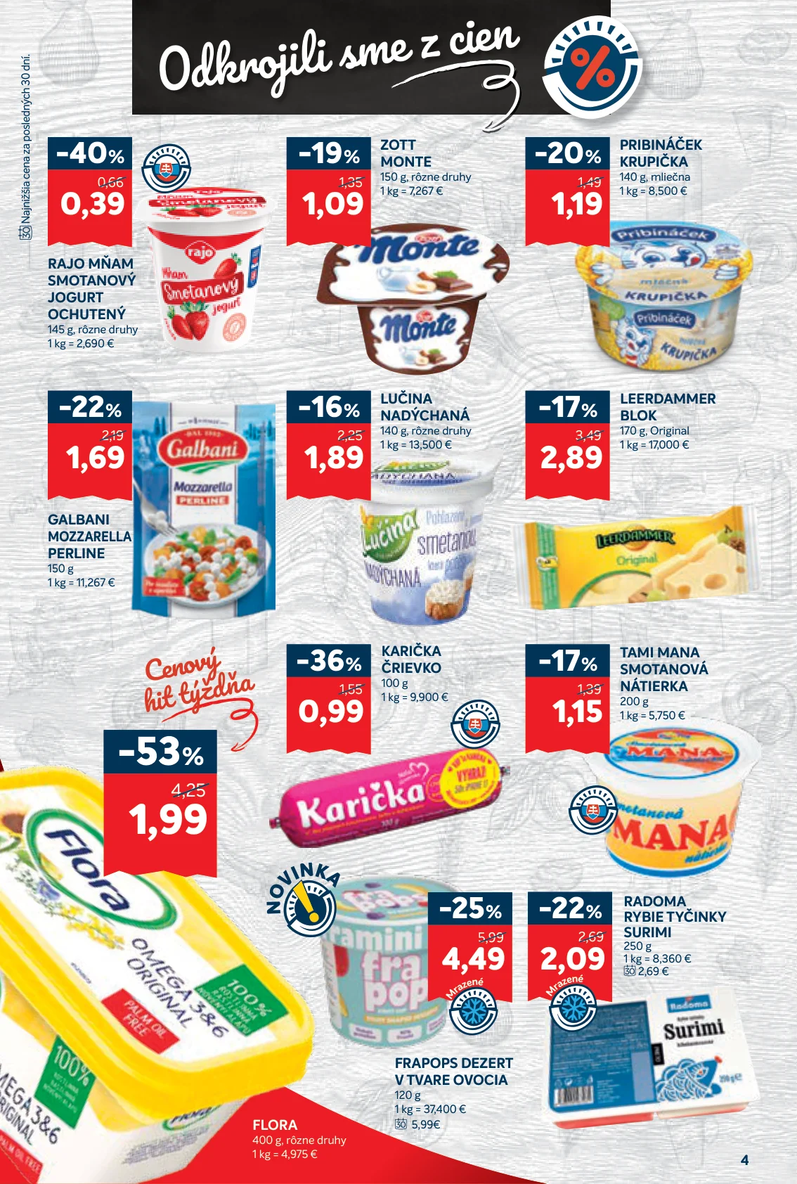 Kraj leták, strana 6 z 16 — Flora OMEGA 3&6 ORIGINAL, FRAPOPS DEZERT V TVARE OVOCIA, LEERDAMMER BLOK
