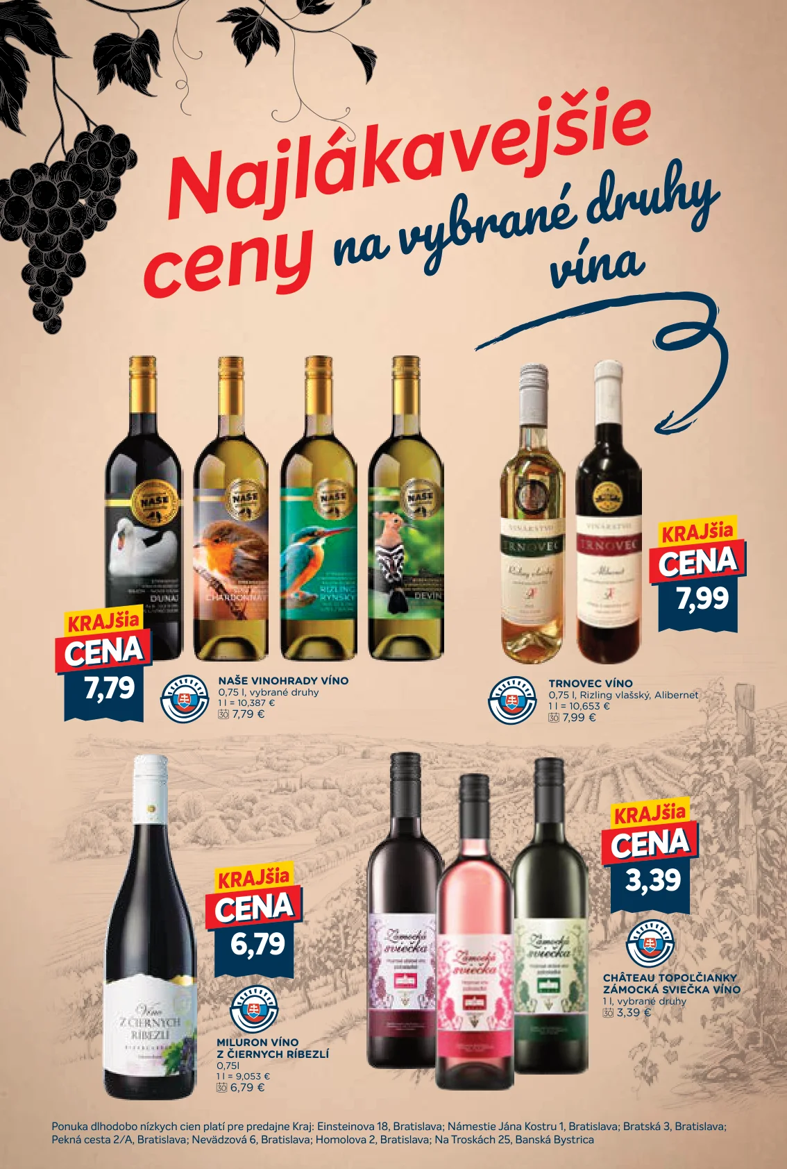 Kraj leták, strana 12 z 16 — NAŠE VINOHRADY VÍNO, TRNOVEC VÍNO, MILURON VÍNO Z ČIERNYCH RÍBEZLÍ