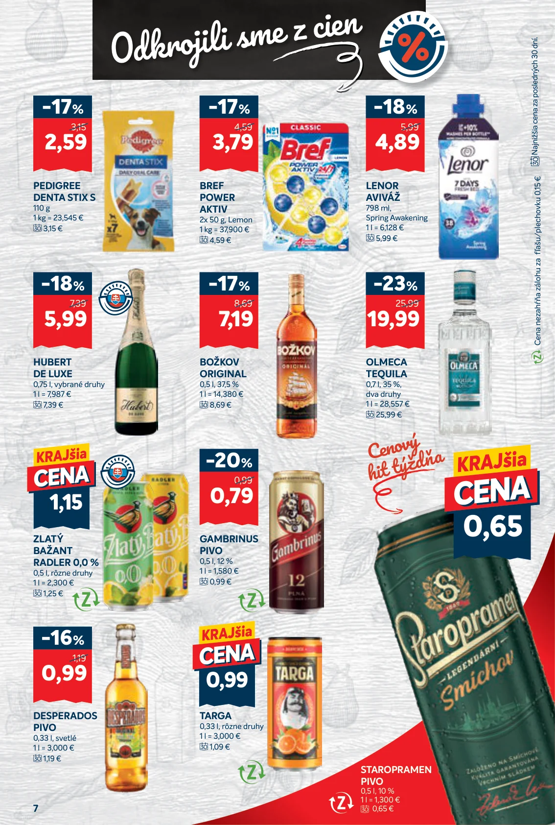 Kraj leták, strana 13 z 16 — OLMECA TEQUILA, BOŽKOV ORIGINAL, HUBERT DE LUXE