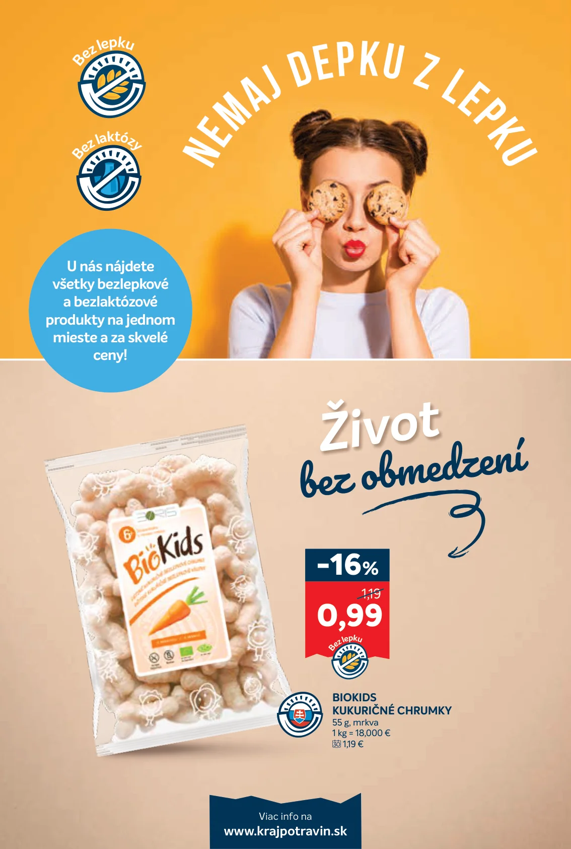 Kraj leták, strana 16 z 16 — BIOKIDS KUKURIČNÉ CHRUMKY