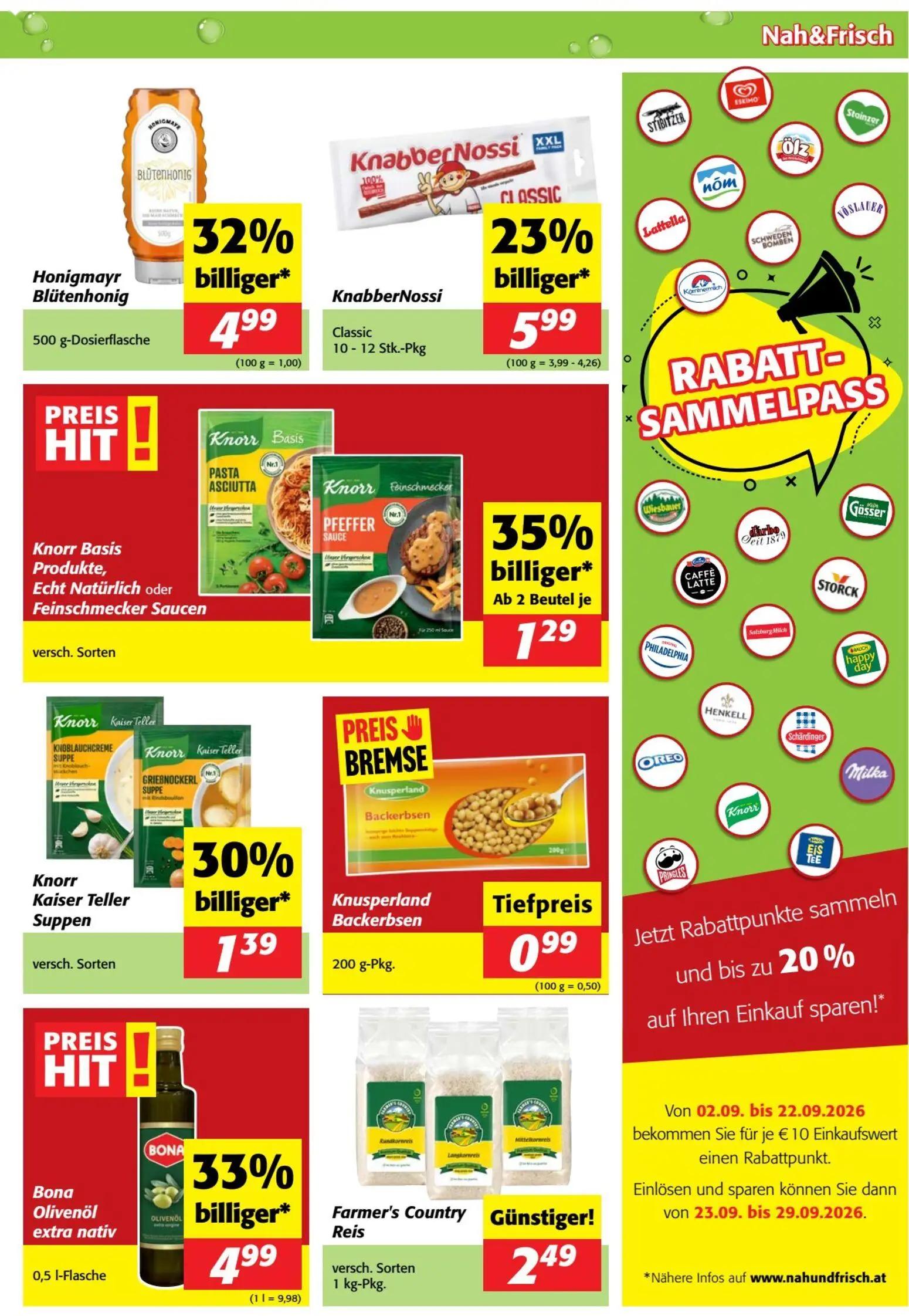 Nah & Frisch Prospekt, Seite 5 von 8 — Bona Olivenöl extra nativ, Honigmayr Blütenhonig, KnabberNossi Classic