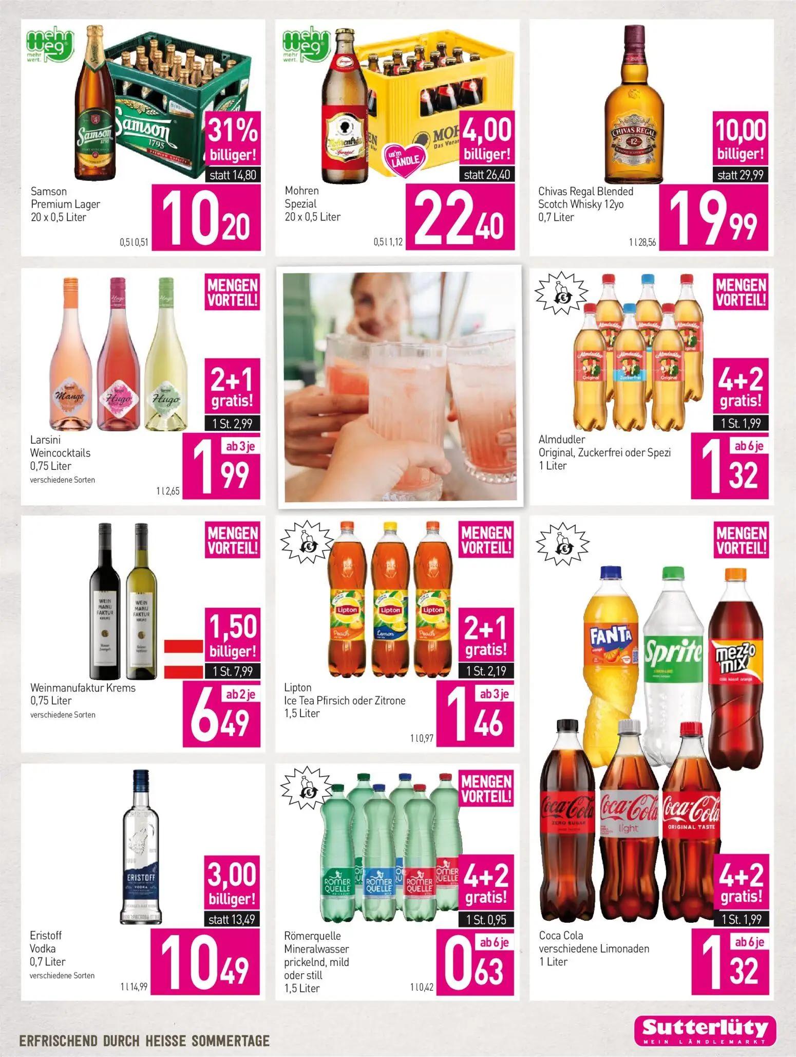 Sutterlüty Prospekt, Seite 15 von 20 — Chivas Regal Blended Scotch Whisky 12yo, Samson Premium Lager, Mohren Spezial