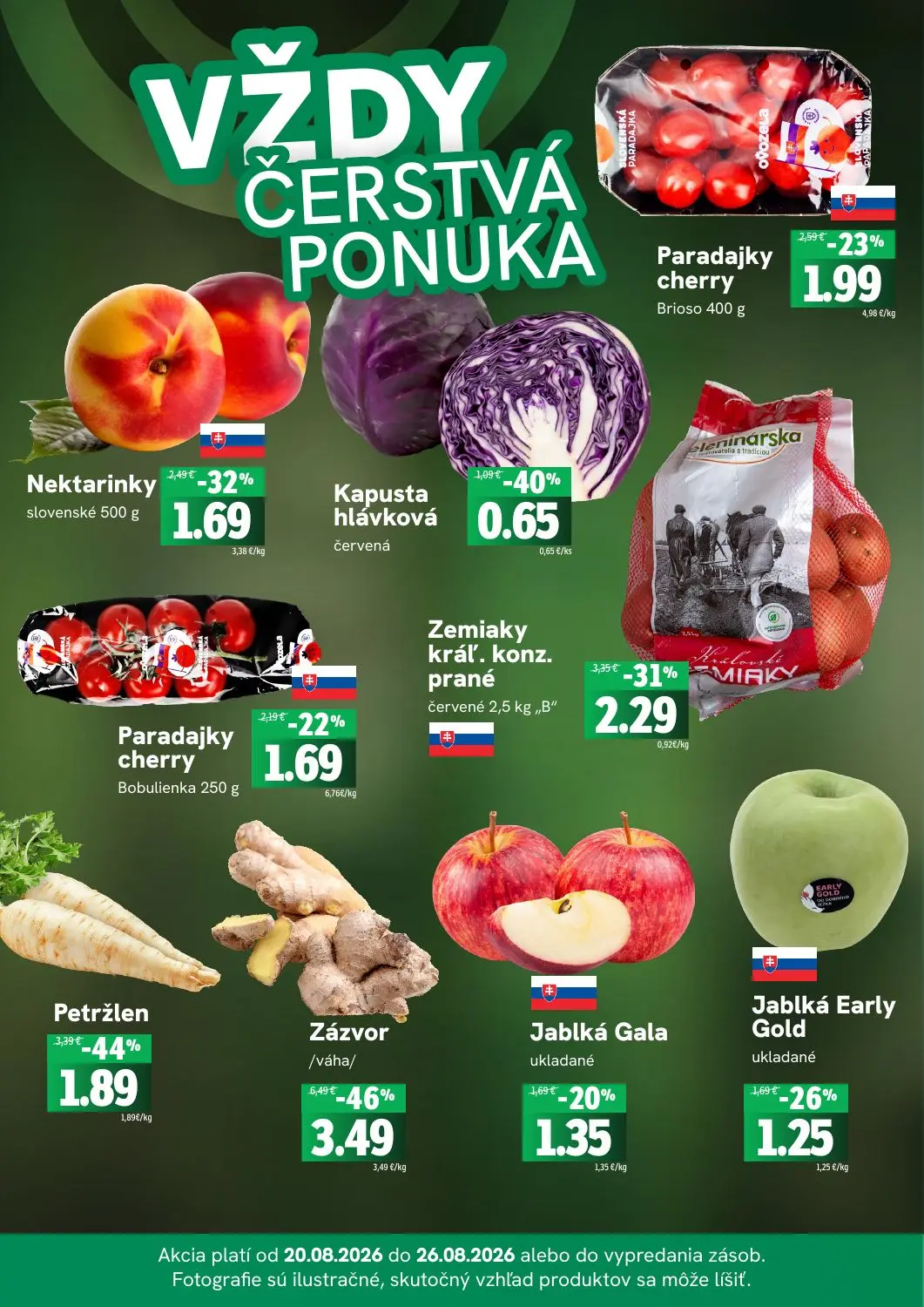 Fresh leták, strana 3 z 4 — Zázvor, Petržlen, Zemiaky kráľ. konz. prané červené