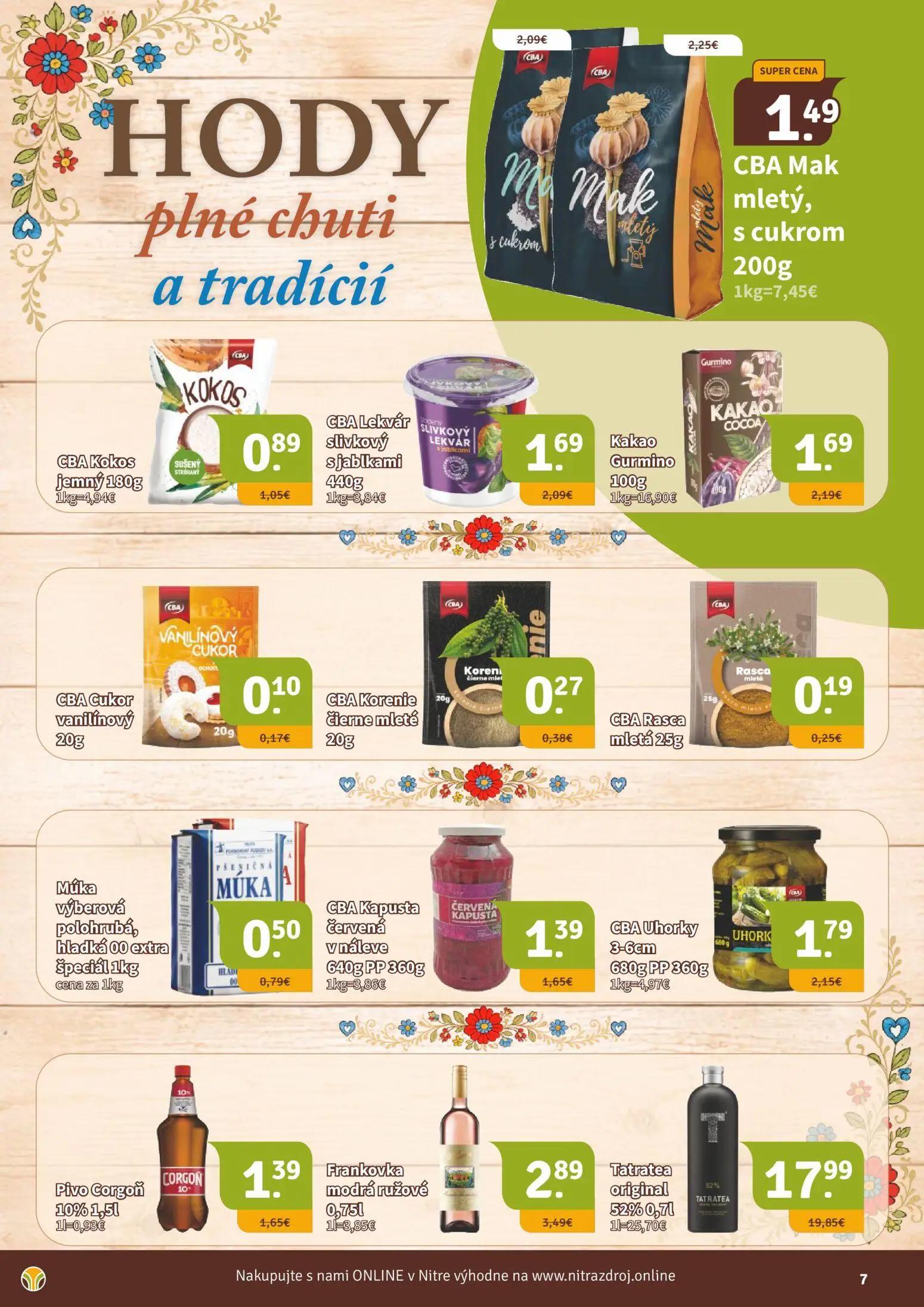 Nitrazdroj leták, strana 7 z 16 — Tatratea original 52%, Frankovka modrá ružové, Kakao Gurmino