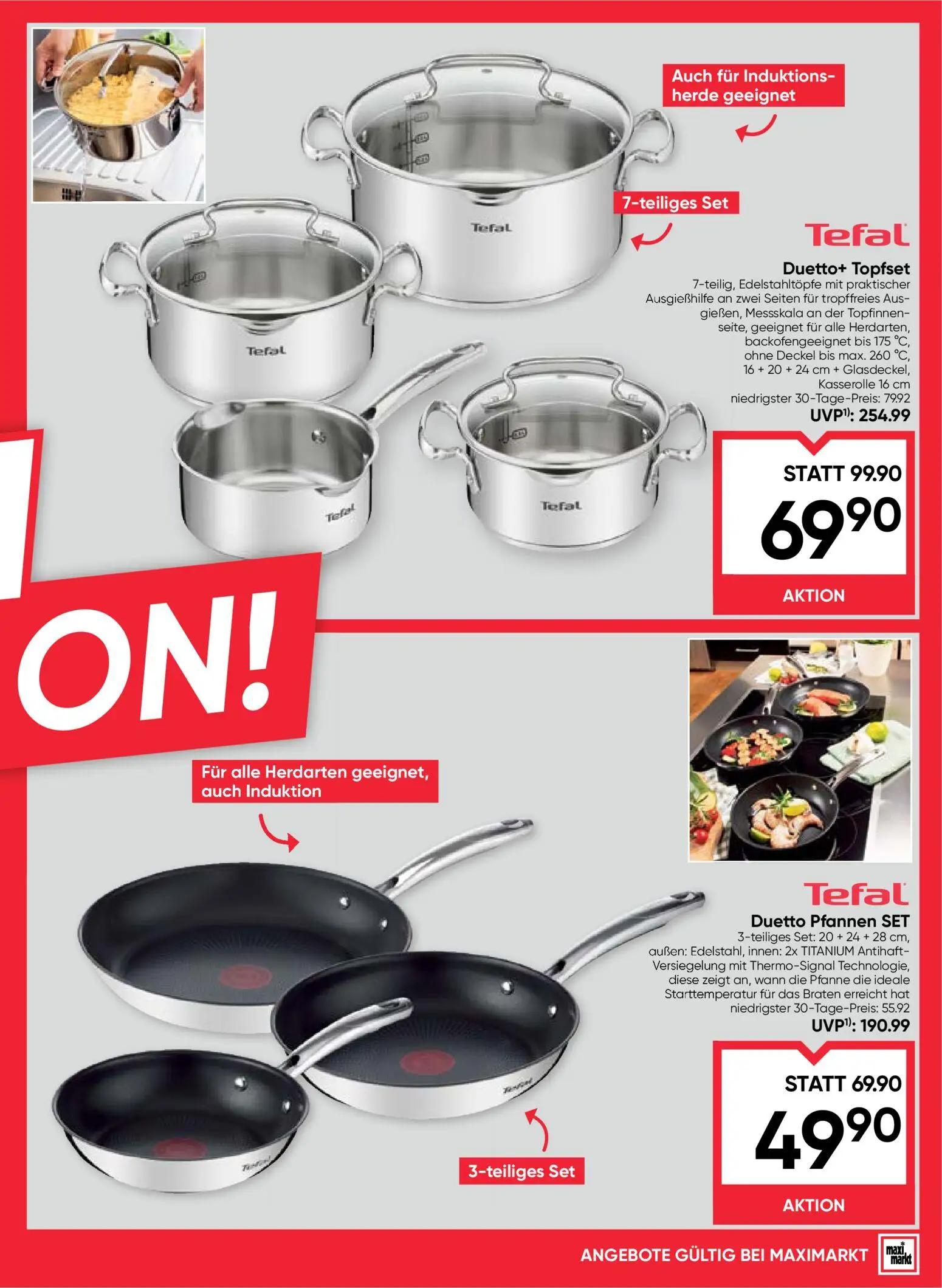 Maximarkt Prospekt, Seite 7 von 8 — Tefal Duetto+ Topfset, Tefal Duetto Pfannen SET