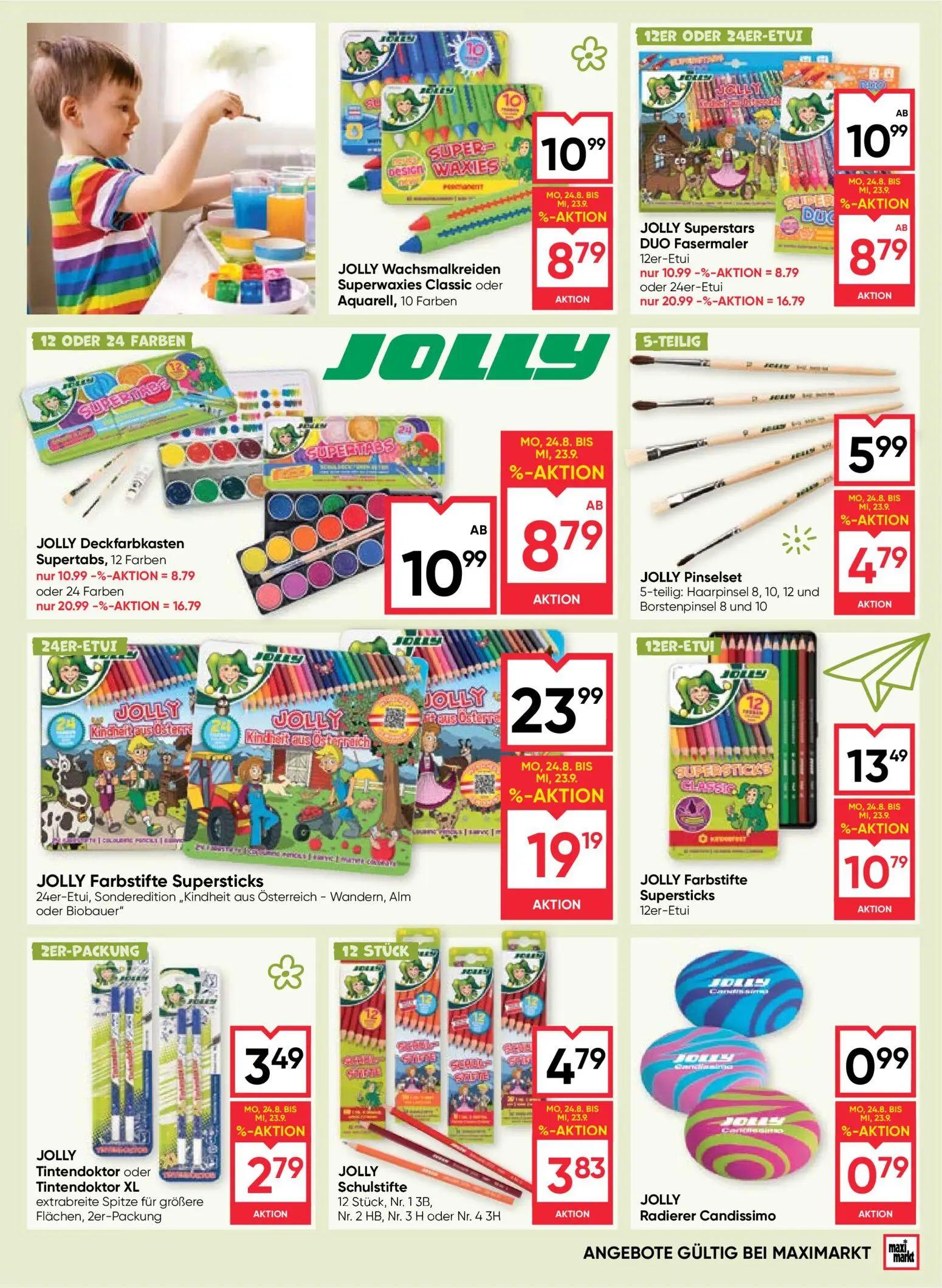 Maximarkt Prospekt, Seite 11 von 20 — JOLLY Superstars DUO Fasermaler, JOLLY Deckfarbkasten Supertabs, JOLLY Farbstifte Supe…