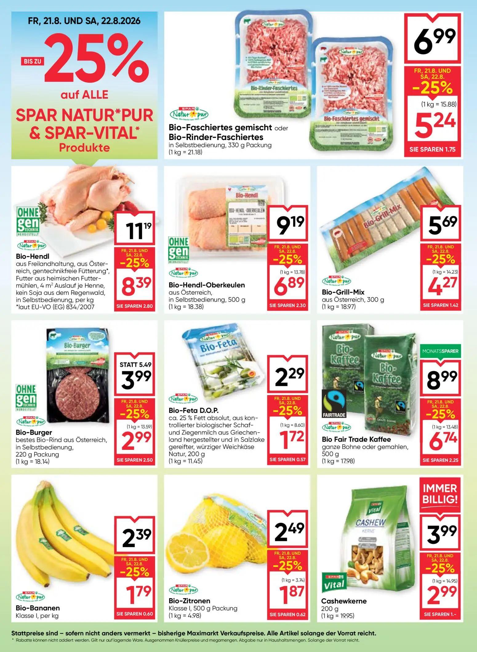 Maximarkt Prospekt, Seite 6 von 24 — Bio-Hendl, Bio-Burger, Bio-Hendl-Oberkeulen