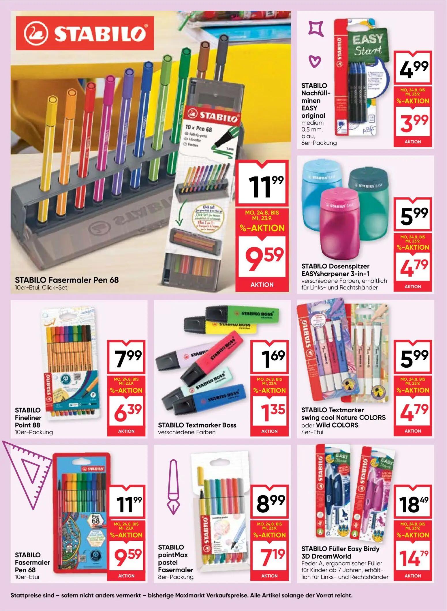 Maximarkt Prospekt, Seite 12 von 20 — STABILO Füller Easy Birdy 3D DreamWorld Feder A, ergonomischer Füller für Kinder ab 7 …