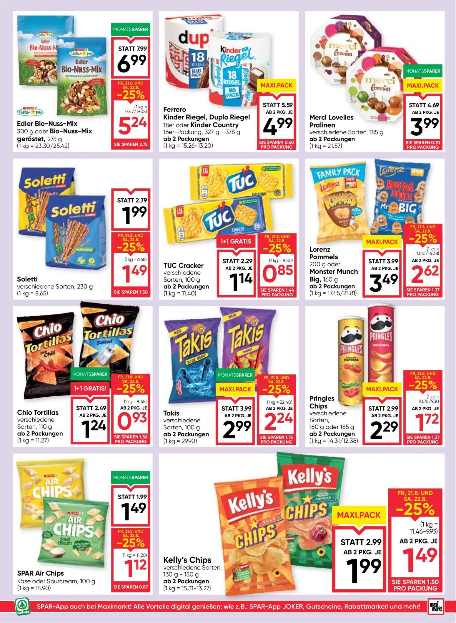 Maximarkt Prospekt, Seite 11 von 24 — Edler Bio-Nuss-Mix, Takis, Chio Tortillas