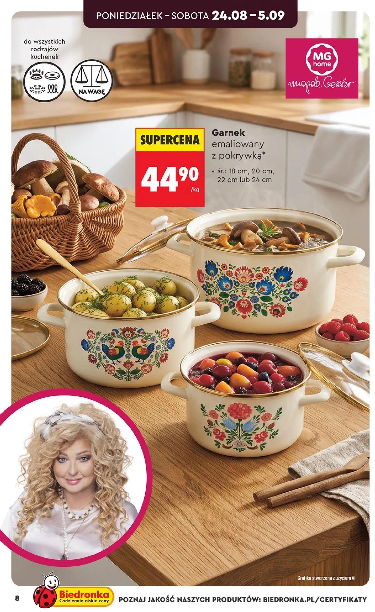Biedronka gazetka, strona 8 z 44 — Garnek emaliowany z pokrywką*