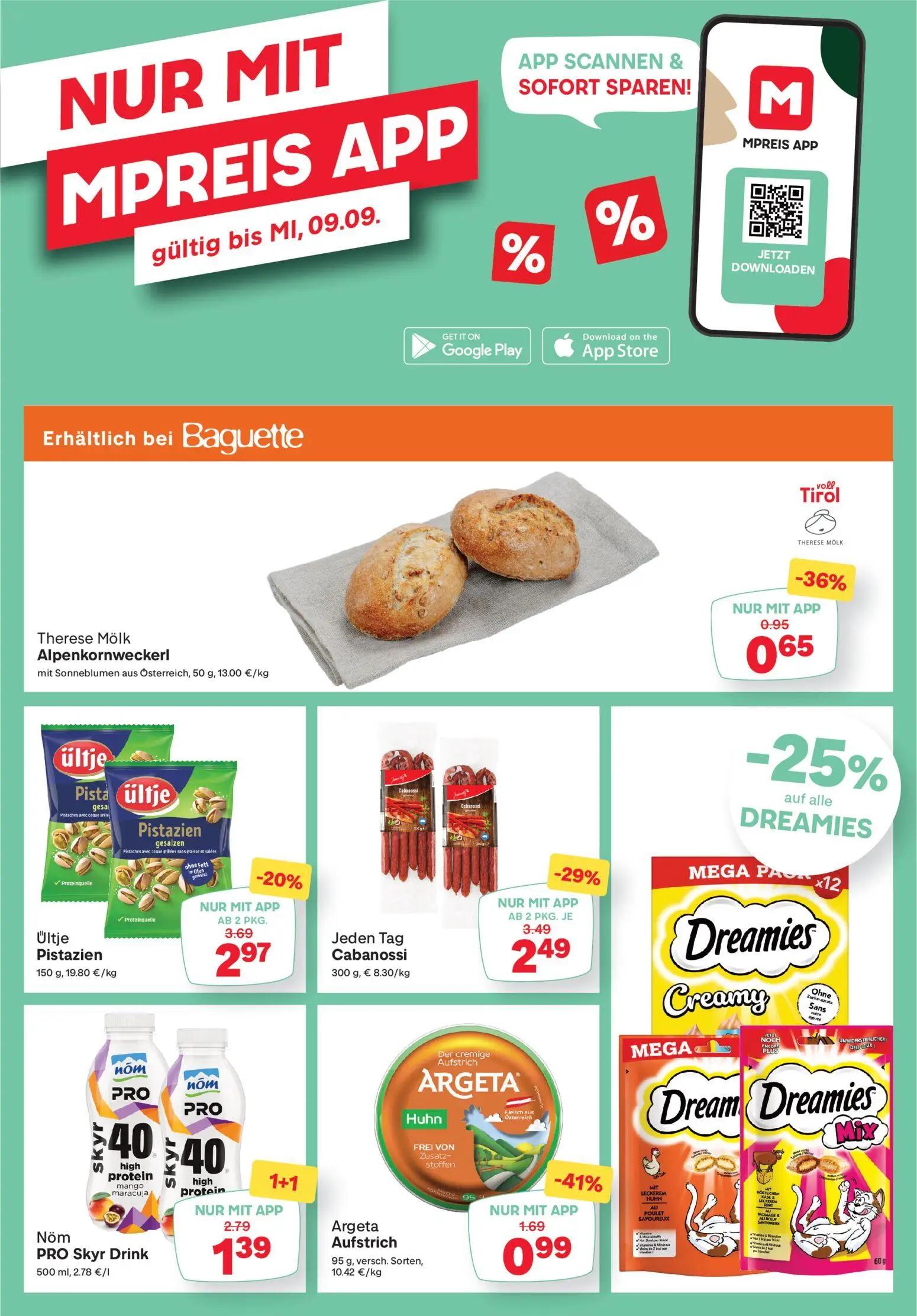 MPREIS Prospekt, Seite 13 von 17 — Nöm PRO Skyr Drink, Jeden Tag Cabanossi, ültje Pistazien