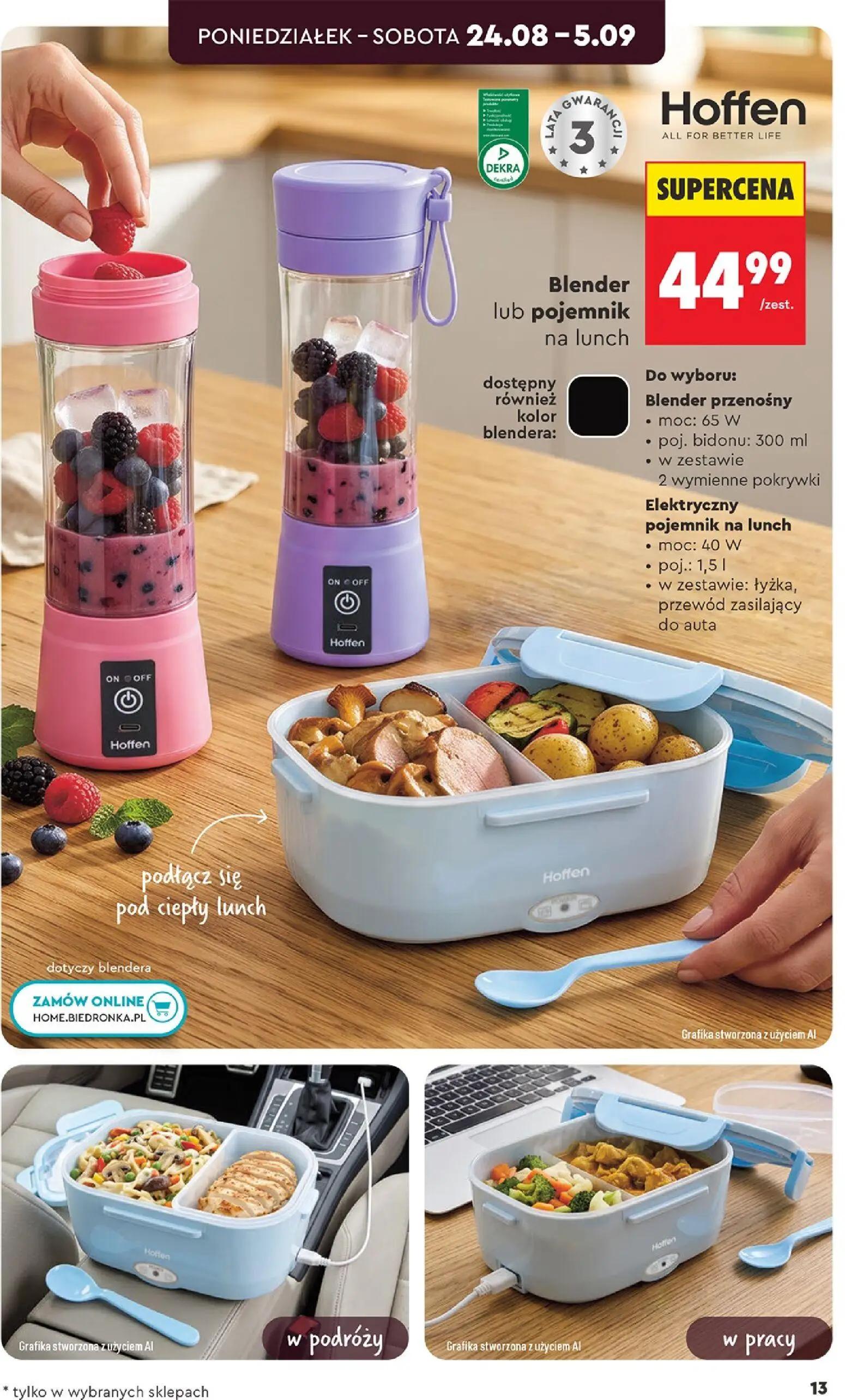Biedronka gazetka, strona 13 z 44 — Blender lub pojemnik na lunch