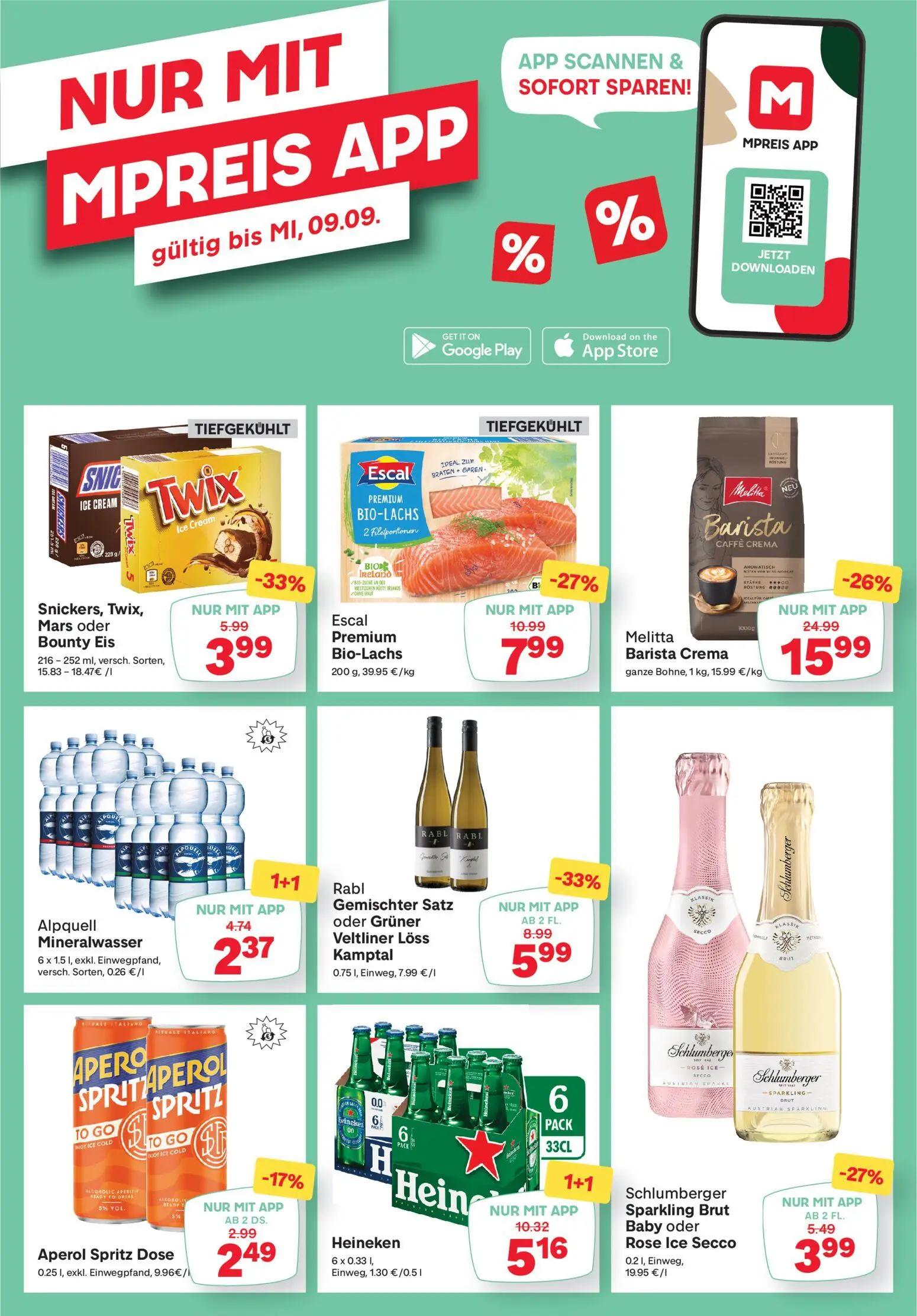 MPREIS Prospekt, Seite 14 von 17 — Melitta Barista Crema, Heineken, Escal Premium Bio-Lachs