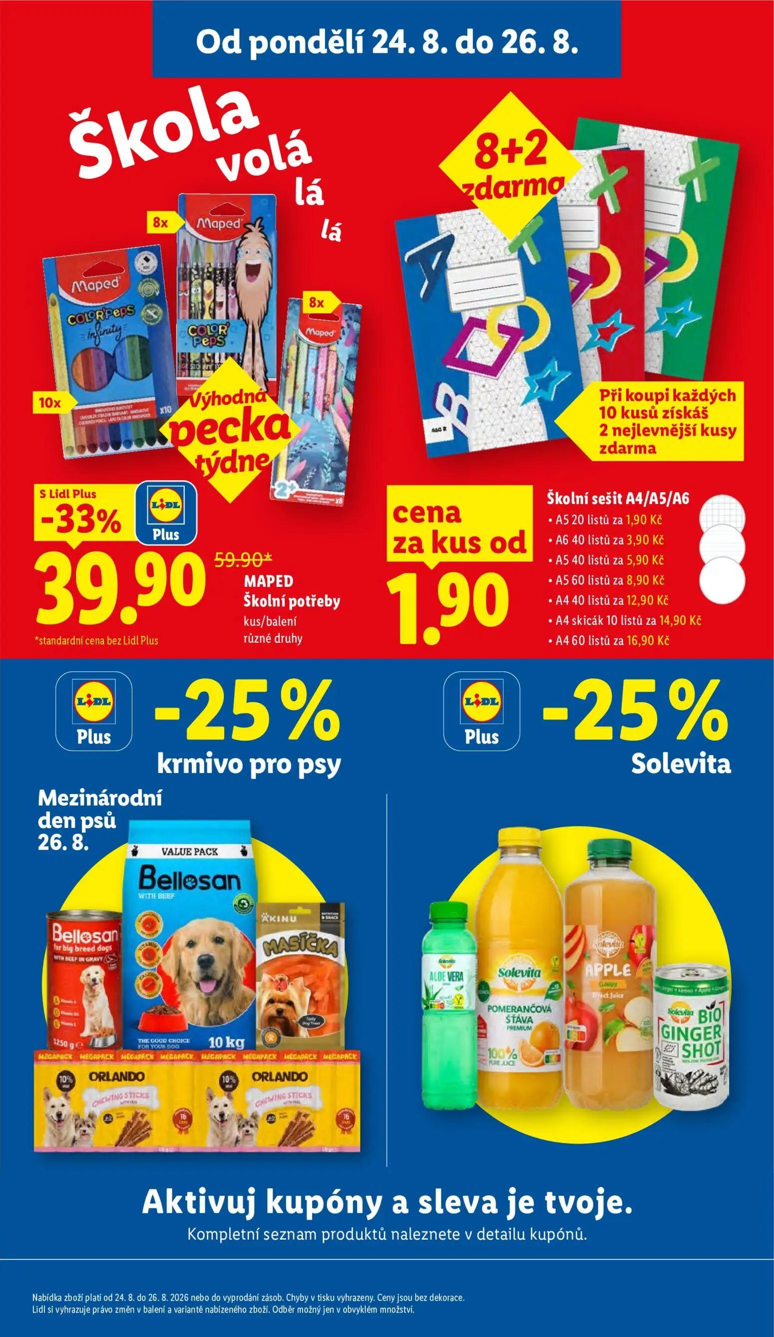 Lidl leták, strana 3 z 52 — MAPED Školní potřeby, Školní sešit A4/A5/A6