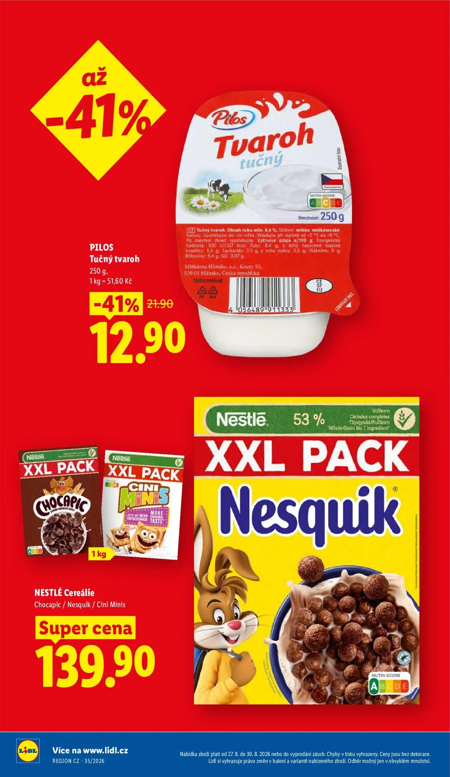 Lidl leták, strana 8 z 55 — PILOS Tučný tvaroh