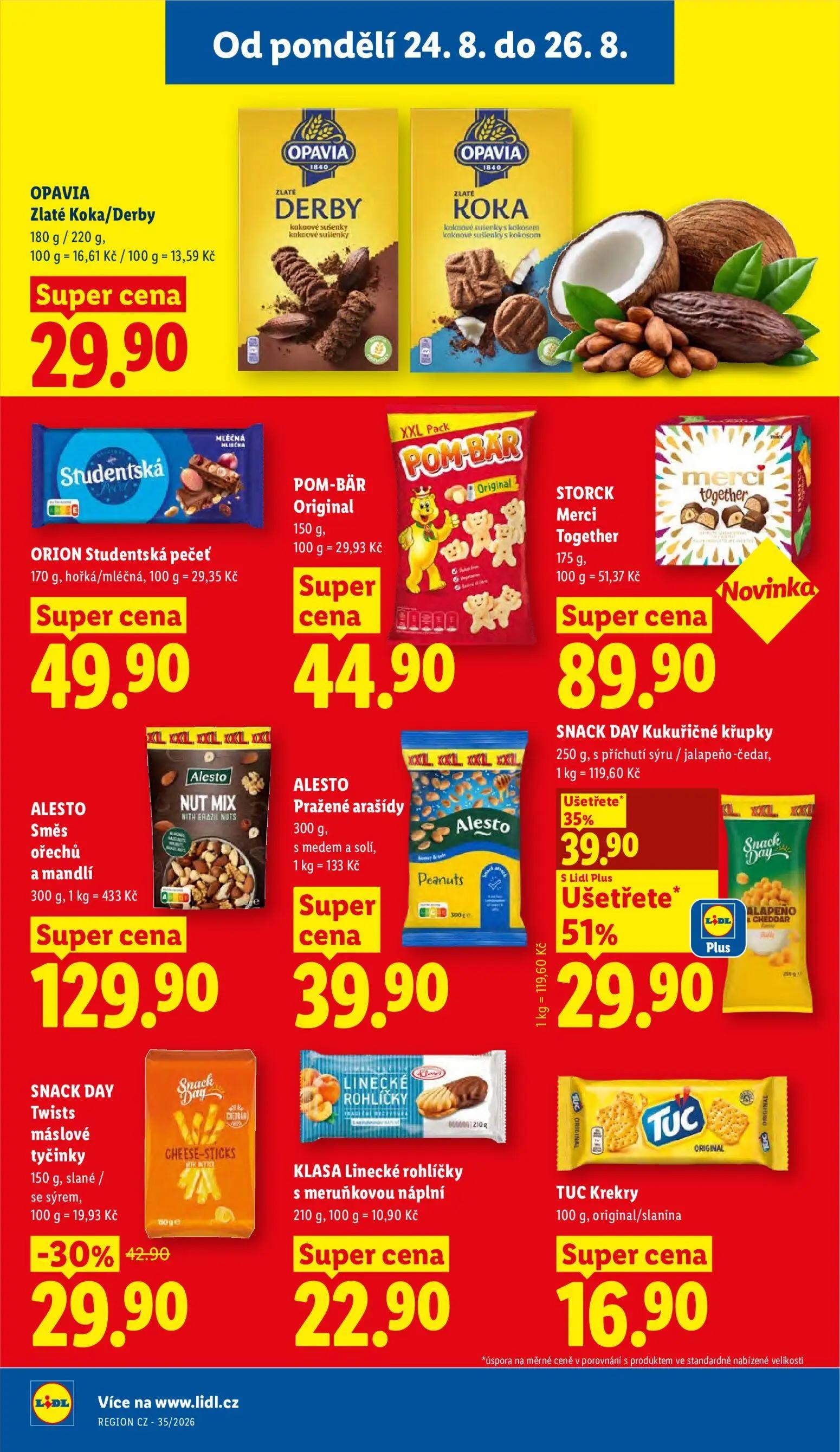 Lidl leták, strana 26 z 52 — ORION Studentská pečeť, KLASA Linecké rohlíčky s meruňkovou náplní