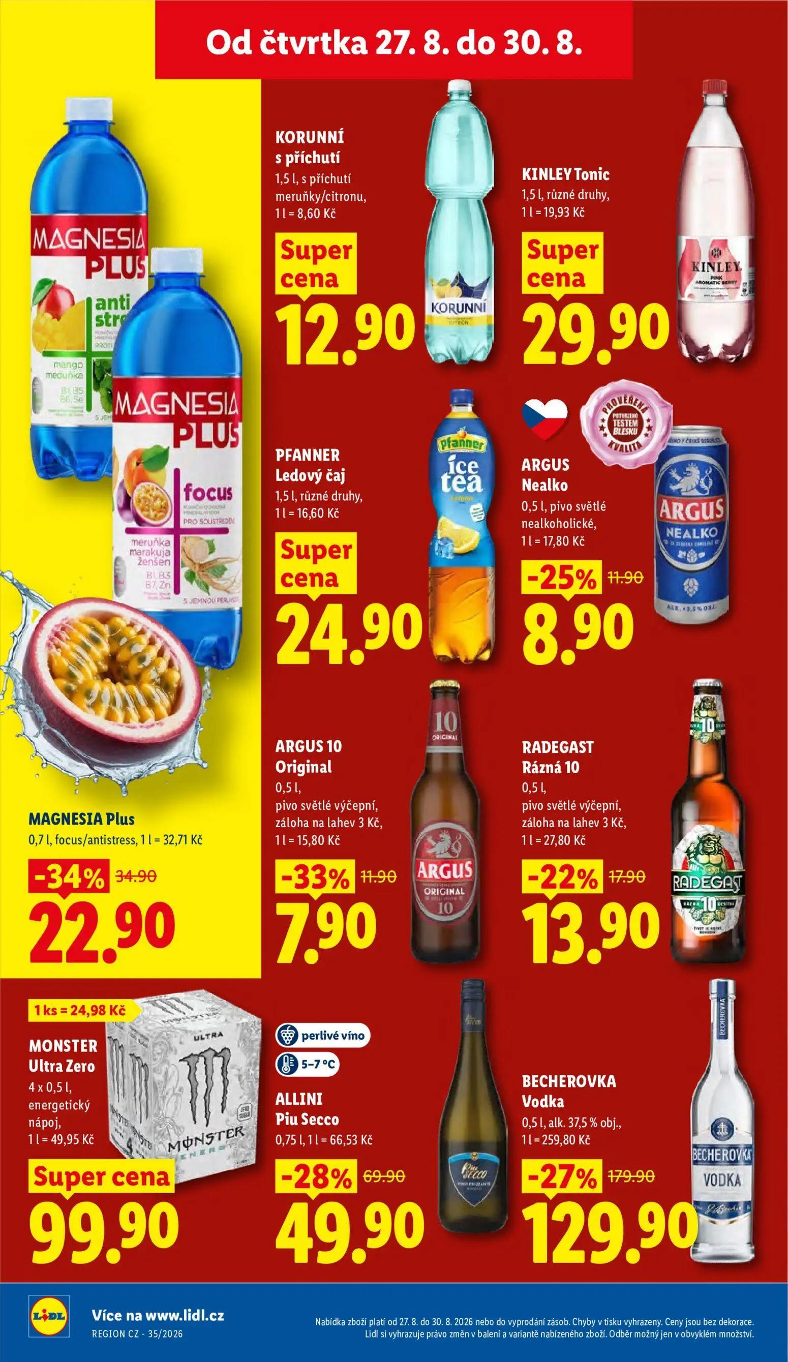 Lidl leták, strana 30 z 55 — MAGNESIA Plus, ARGUS 10 Original, RADEGAST Rázná 10