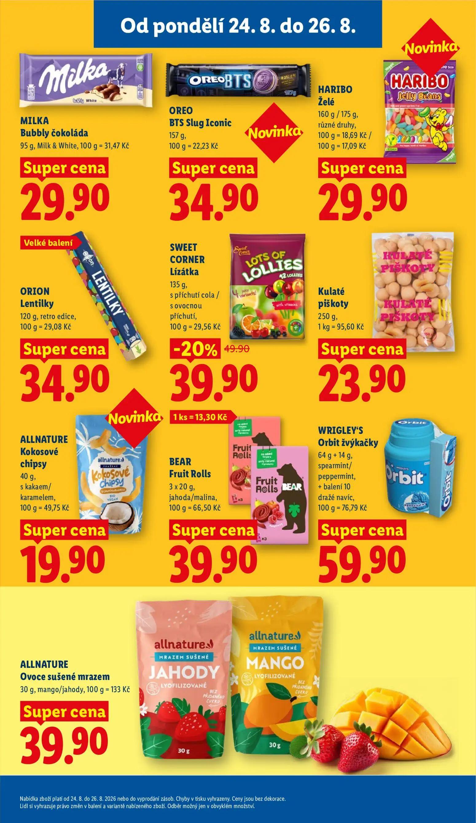 Lidl leták, strana 33 z 52 — BEAR Fruit Rolls 3 x 20 g, jahoda / malina