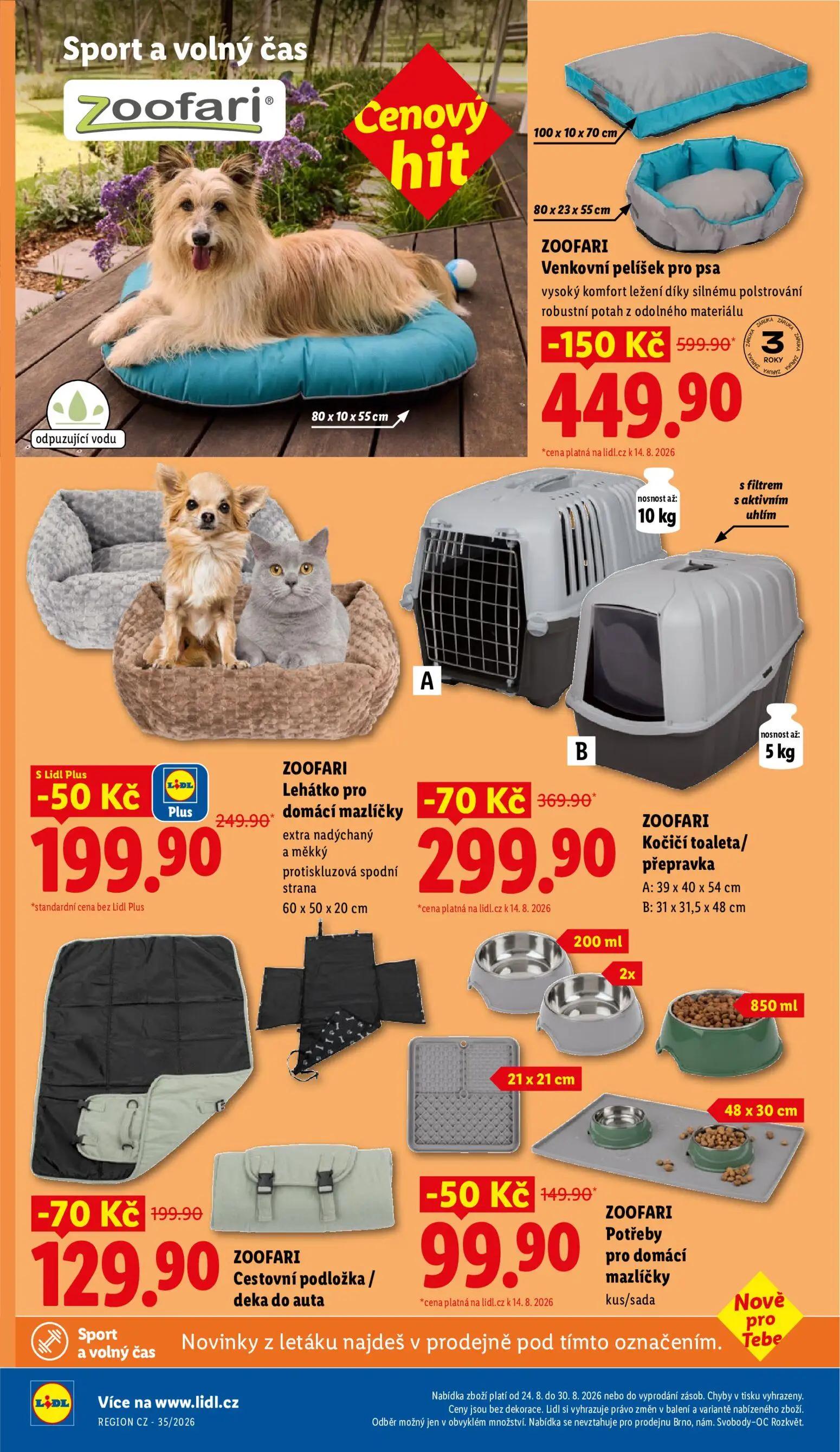 Lidl leták, strana 40 z 52 — ZOOFARI Venkovní pelíšek pro psa, ZOOFARI Potřeby pro domácí mazlíčky