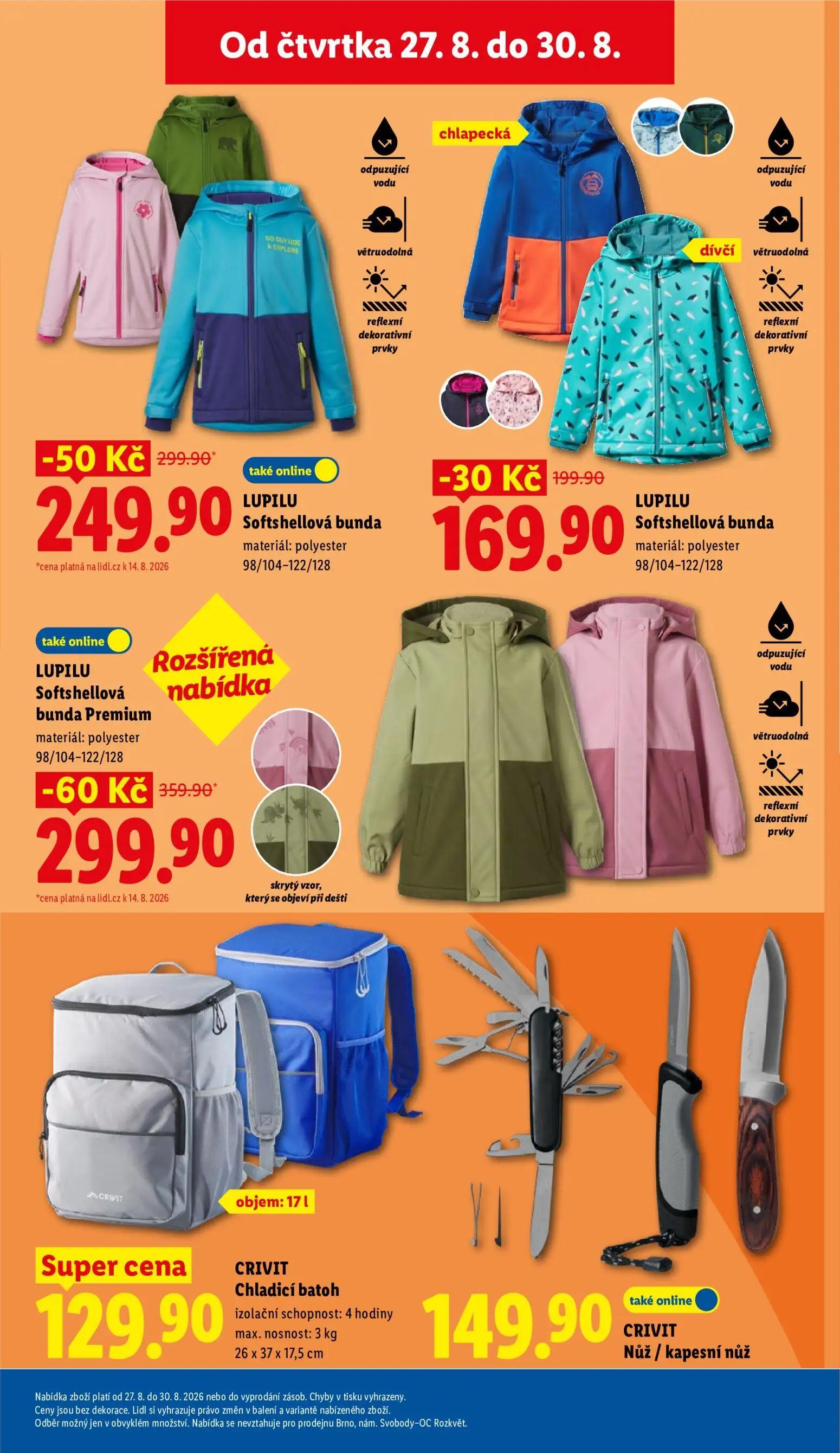 Lidl leták, strana 39 z 55 — LUPILU Softshellová bunda Premium, LUPILU Softshellová bunda, LUPILU Softshellová bunda