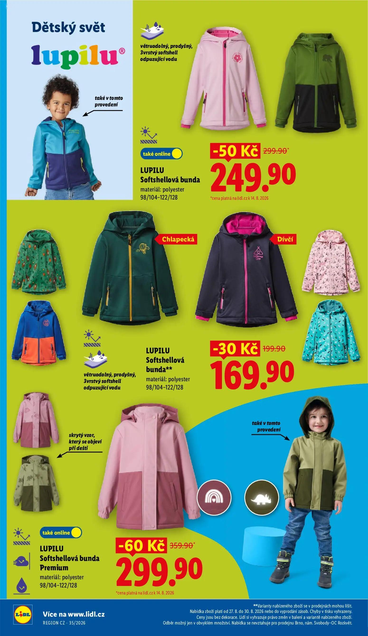 Lidl leták, strana 40 z 55 — LUPILU Softshellová bunda Premium, LUPILU Softshellová bunda, LUPILU Softshellová bunda