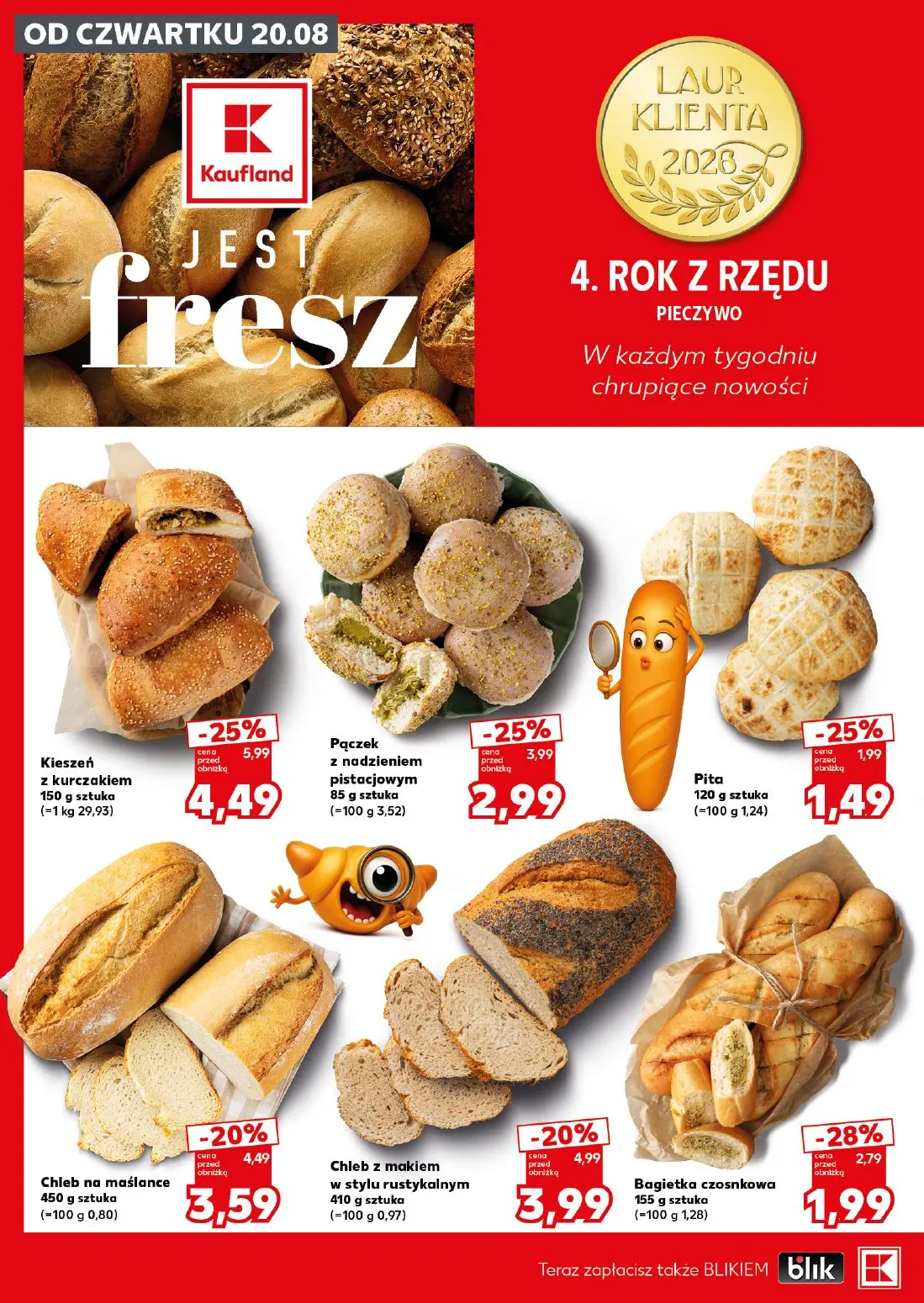 Kaufland gazetka, strona 14 z 24 — Chleb z makiem w stylu rustykalnym, Chleb na maślance, Bagietka czosnkowa