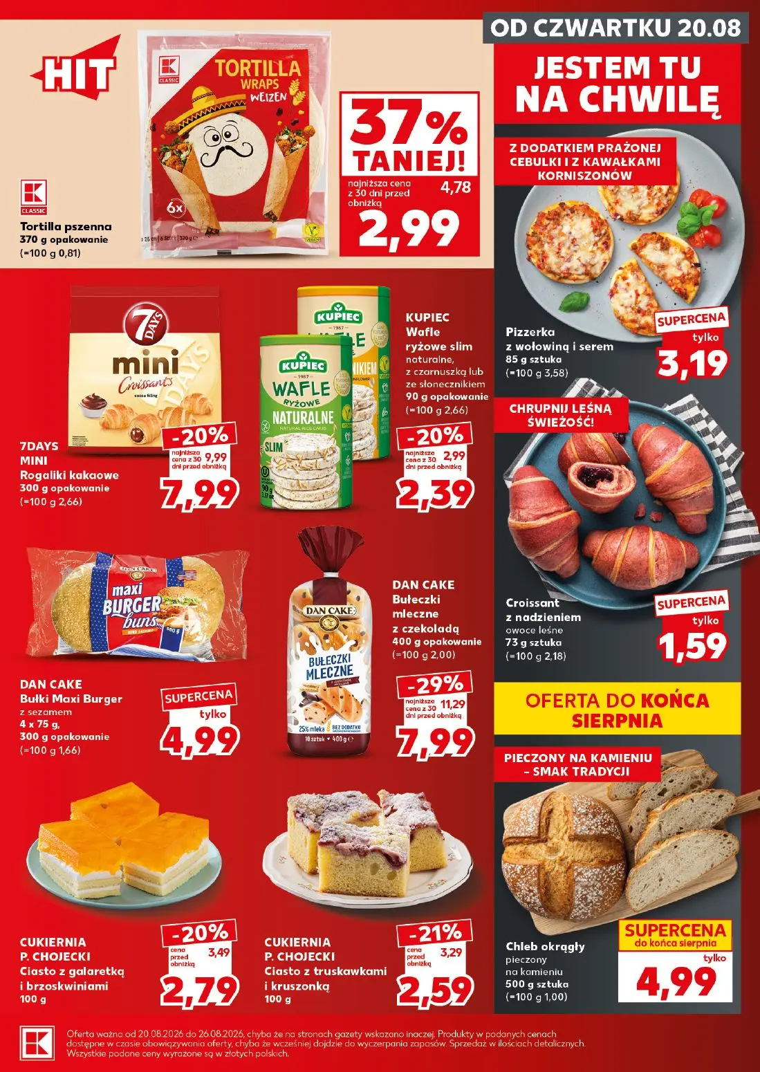 Kaufland gazetka, strona 15 z 24 — DAN CAKE Bułki Maxi Burger z sezamem, Chleb okrągły pieczony na kamieniu