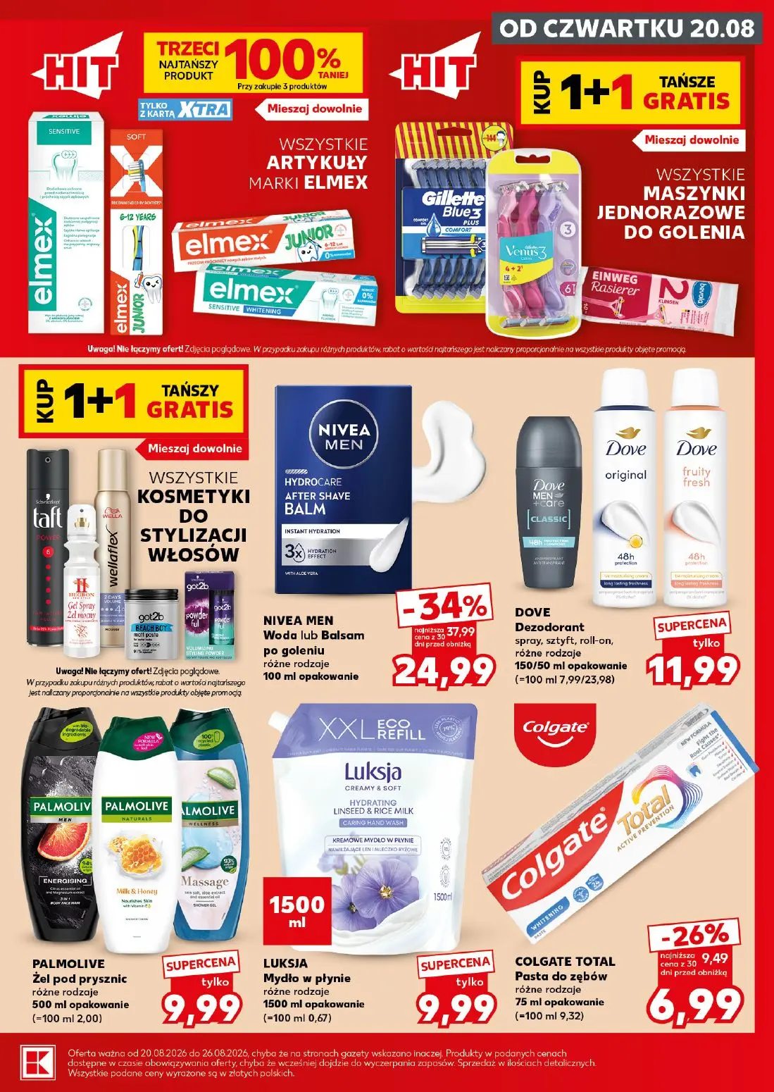 Kaufland gazetka, strona 21 z 24 — NIVEA MEN Woda lub Balsam po goleniu, COLGATE TOTAL Pasta do zębów, DOVE Dezodorant spray…