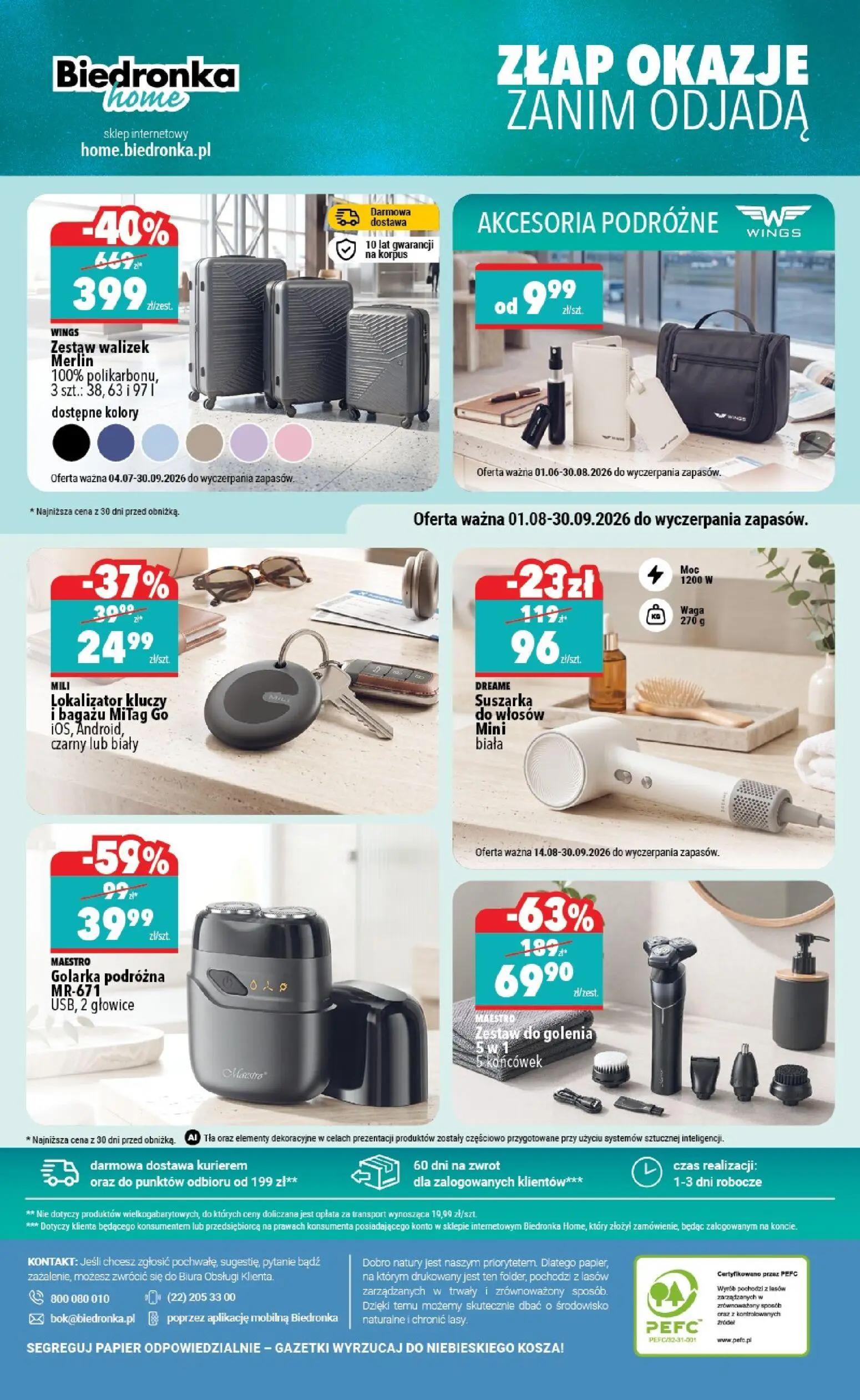 Biedronka gazetka, strona 6 z 6 — Zestaw walizek Merlin, Zestaw do golenia 5w1, Golarka podróżna MR-671