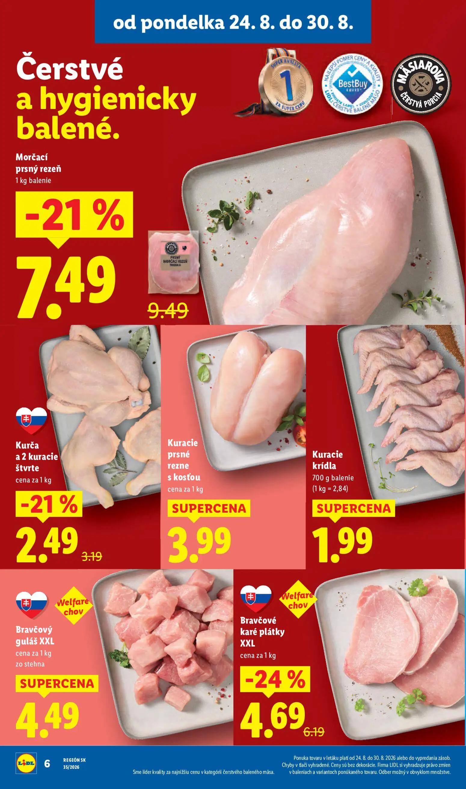Lidl leták, strana 10 z 99 — Kuracie prsné rezne s kosťou