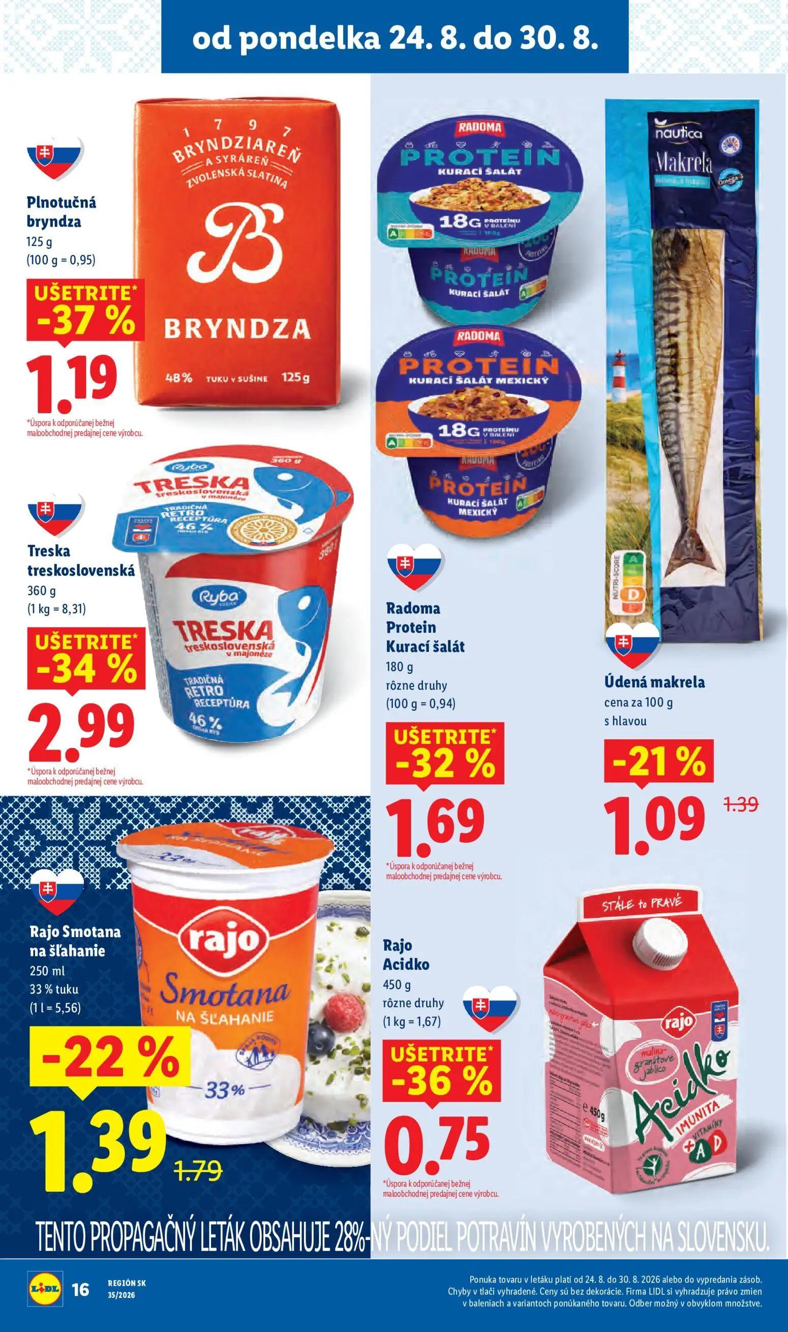 Lidl leták, strana 20 z 99 — Plnotučná bryndza