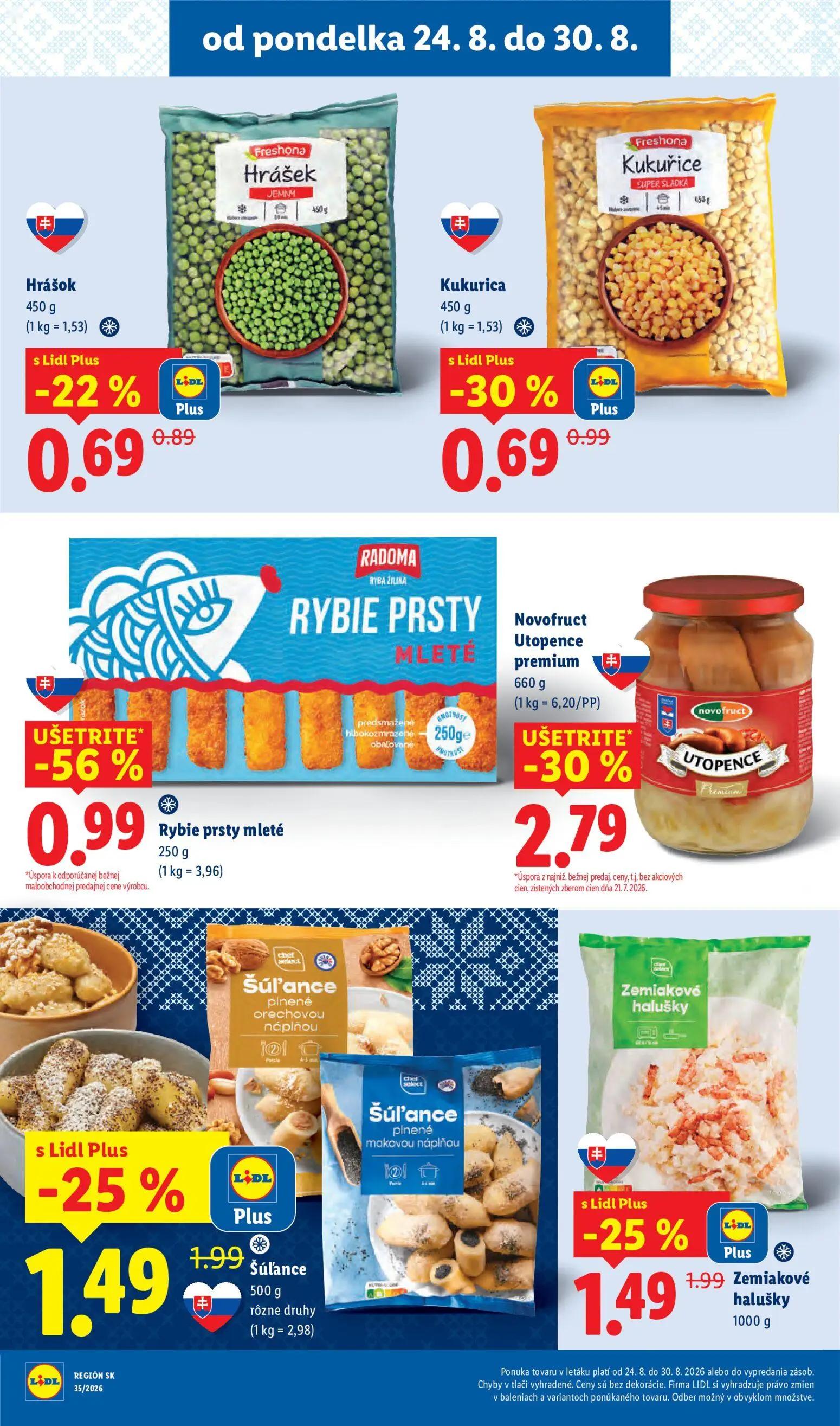 Lidl leták, strana 22 z 99 — Kukurica, Hrášok