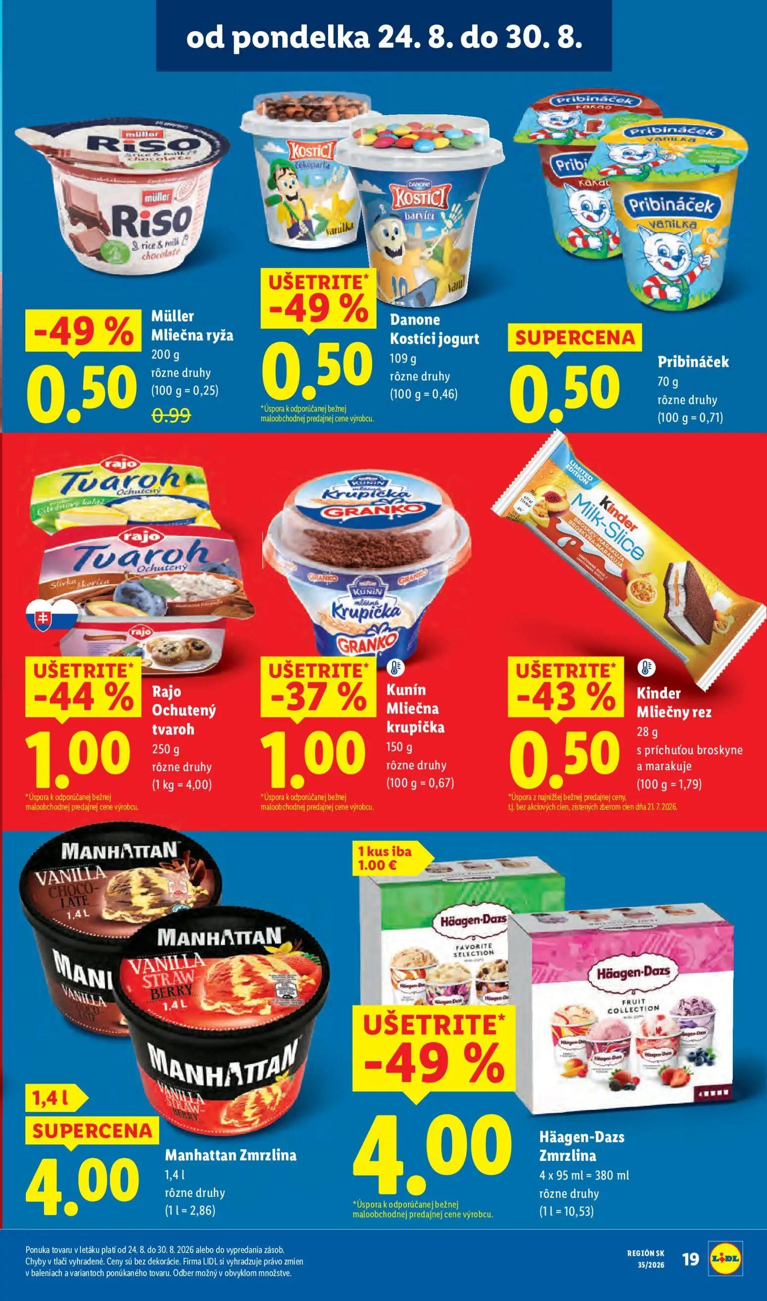 Lidl leták, strana 31 z 99 — Häagen-Dazs Zmrzlina, Rajo Ochutený tvaroh