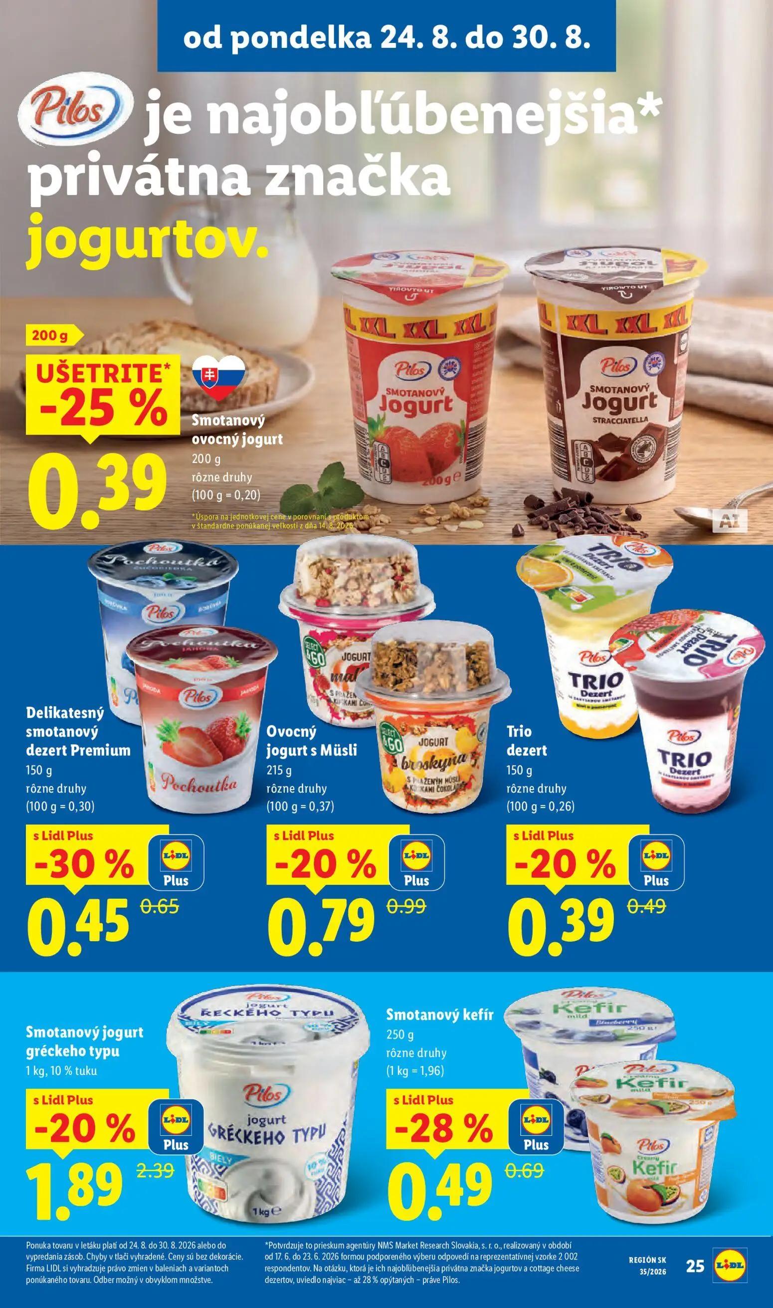 Lidl leták, strana 34 z 99 — Delikatesný smotanový dezert Premium, Smotanový kefír, Smotanový ovocný jogurt