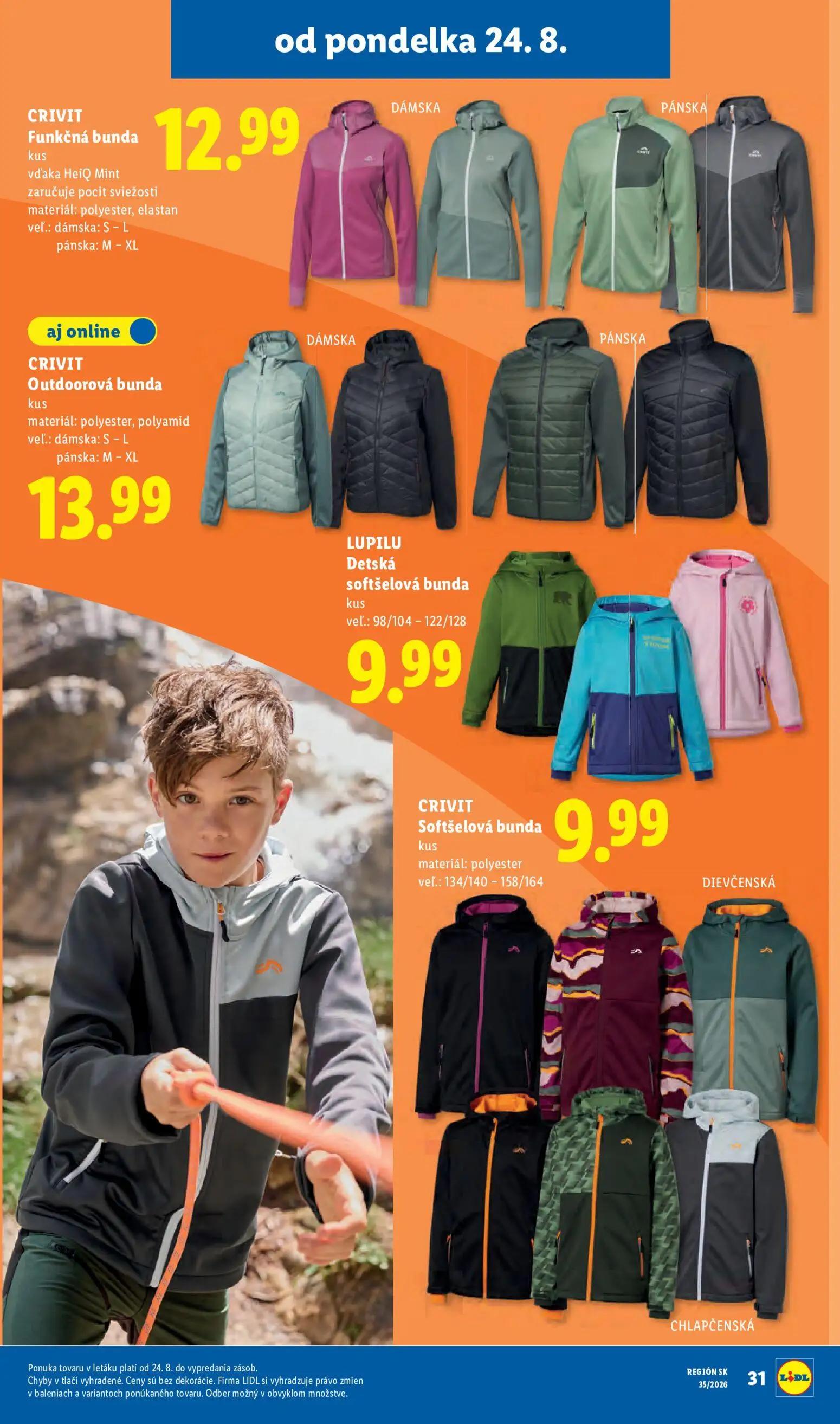 Lidl leták, strana 41 z 99 — CRIVIT Funkčná bunda