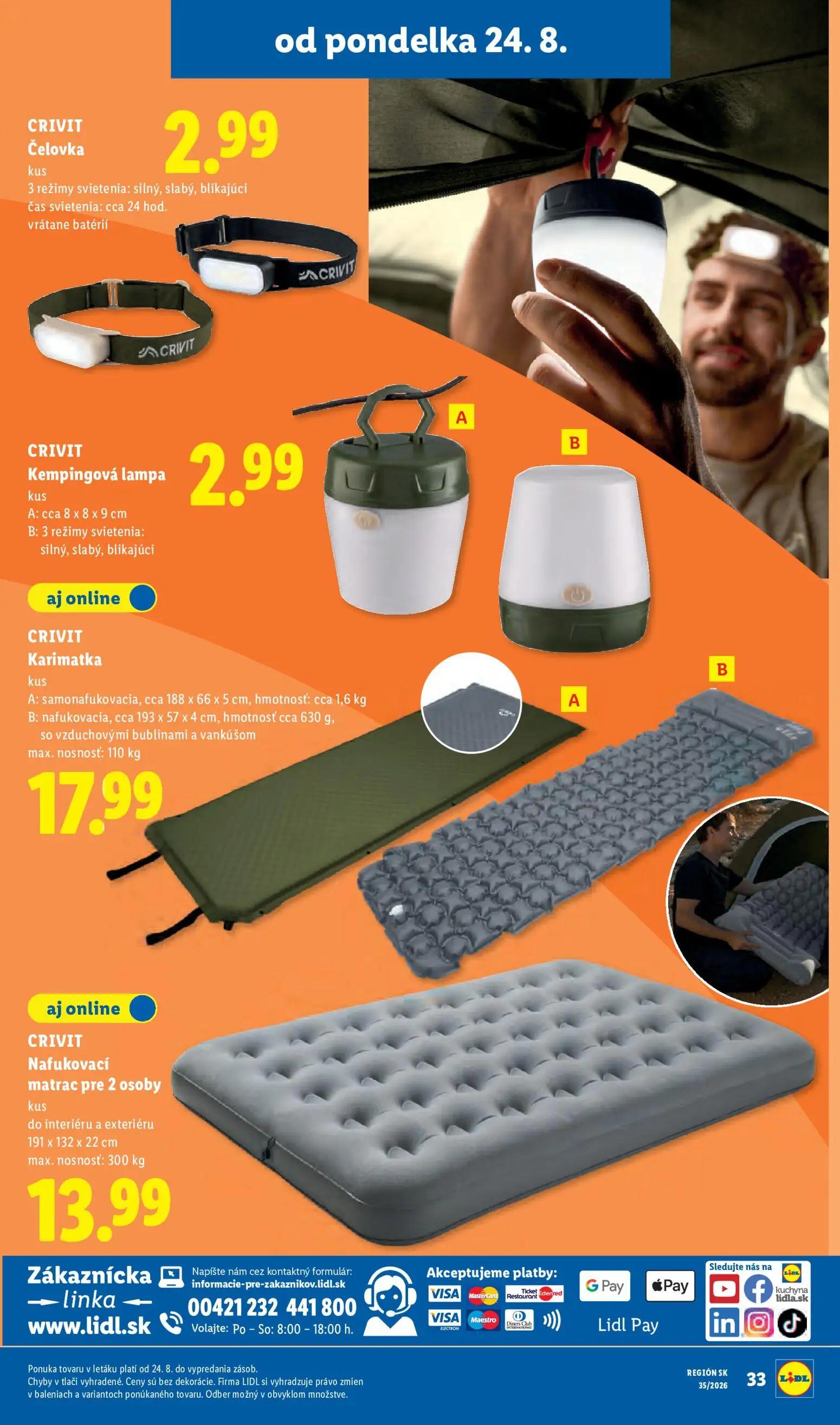 Lidl leták, strana 43 z 99 — CRIVIT Kempingová lampa