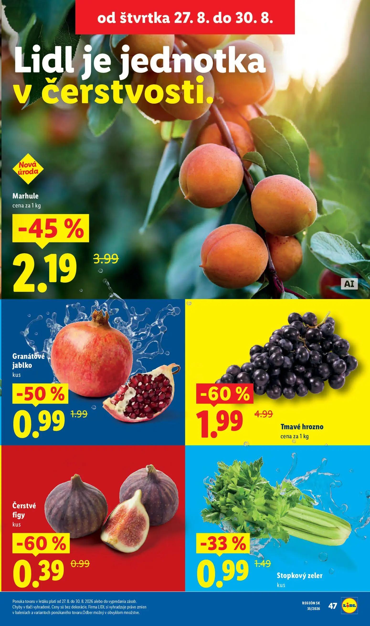 Lidl leták, strana 57 z 99 — Granátové jablko, Čerstvé figy