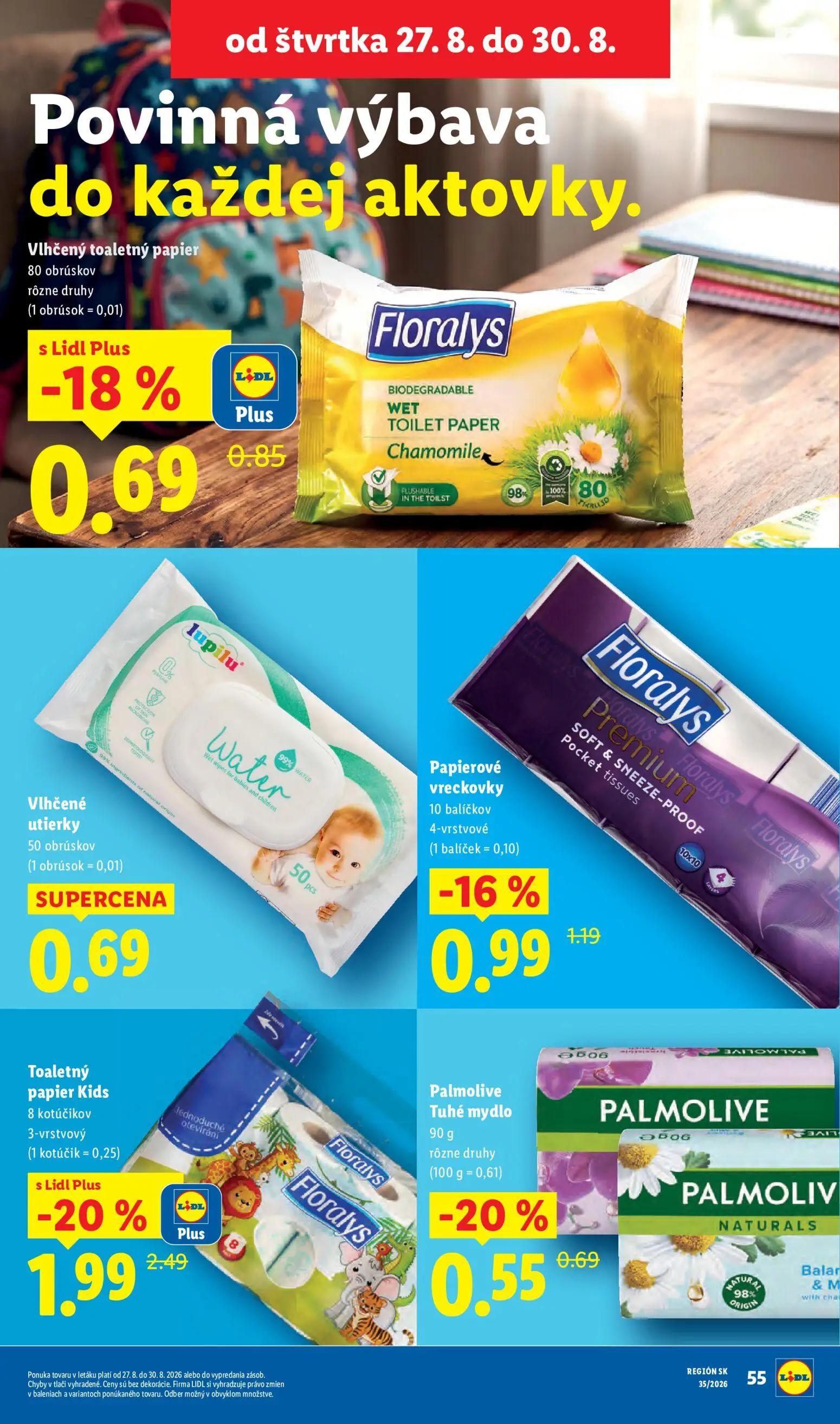 Lidl leták, strana 72 z 99 — Vlhčený toaletný papier
