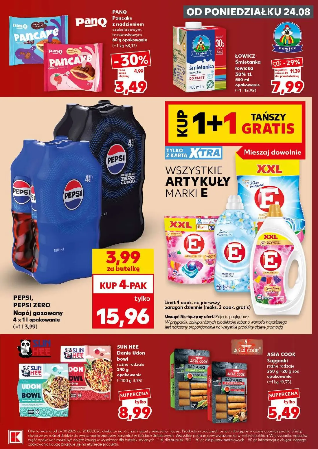 Kaufland gazetka, strona 5 z 30 — Łowicz Śmietanka łowicka, PANQ Pancake z nadzieniem czekoladowym, truskawkowym, SUN HEE Da…