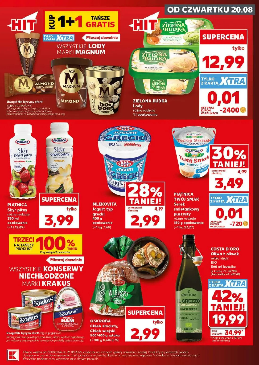 Kaufland gazetka, strona 7 z 30 — COSTA D'ORO Oliwa z oliwek extra virgin BIO, PIĄTNICA TWÓJ SMAK Serek śmietankowy puszysty…