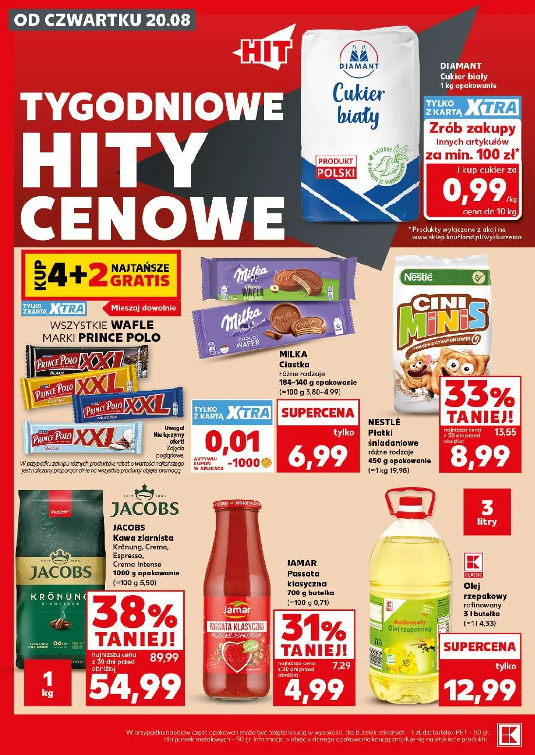 Kaufland gazetka, strona 8 z 30 — JACOBS Kawa ziarnista Krönung, Crema, Espresso, Crema Intense, NESTLÉ Płatki śniadaniowe