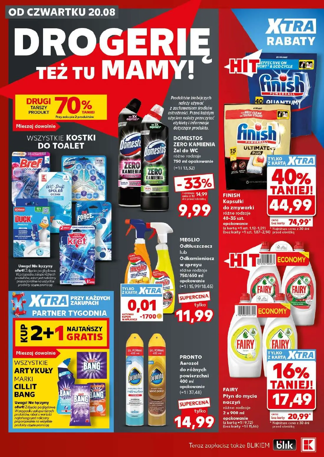 Kaufland gazetka, strona 22 z 30 — FINISH Kapsułki do zmywarki, DOMESTOS ZERO KAMIENIA Żel do WC, FAIRY Płyn do mycia naczyń