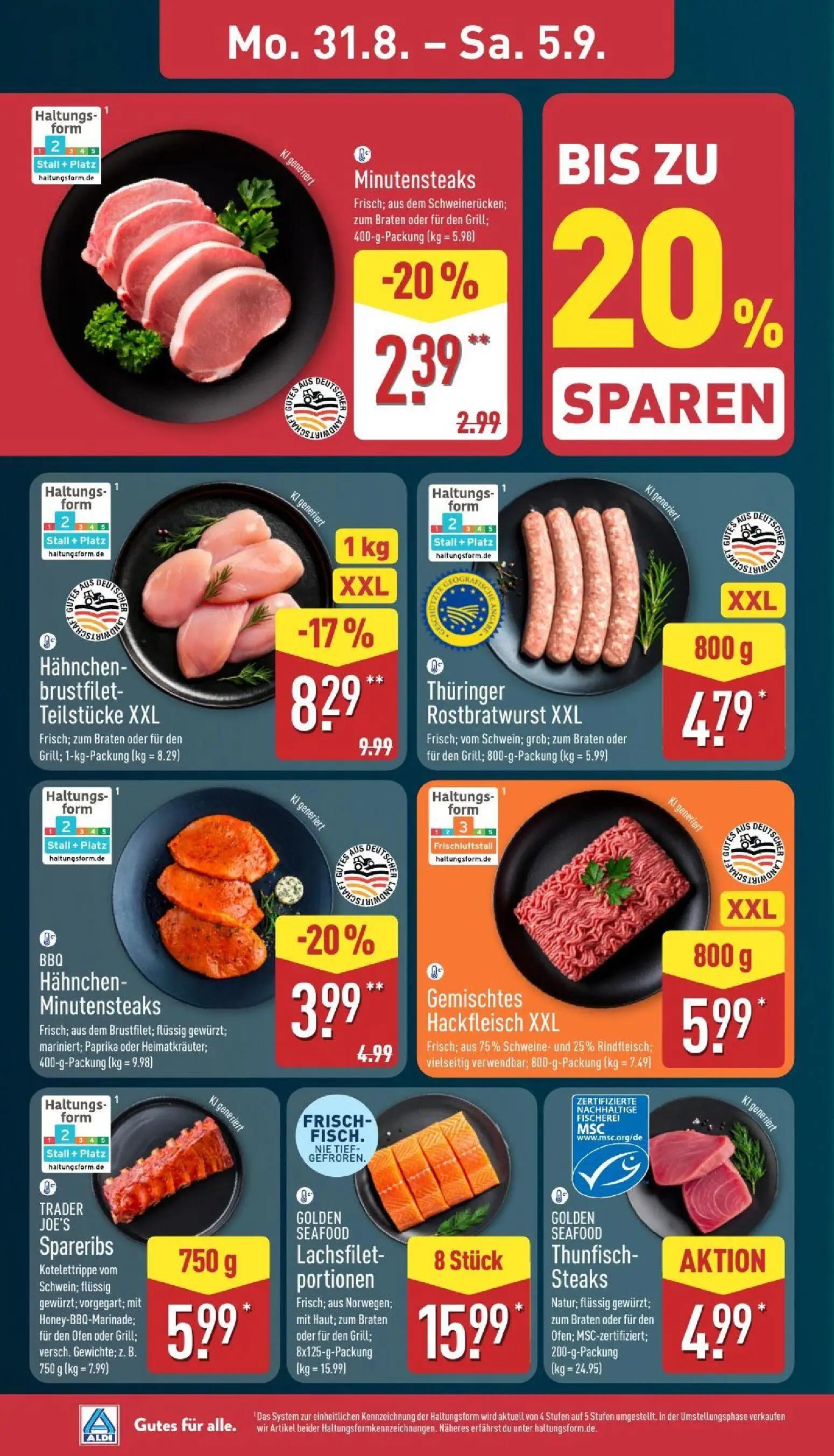 Aldi Nord Prospekt, Seite 4 von 39 — BBQ Hähnchen-Minutensteaks, TRADER JOE'S Spareribs