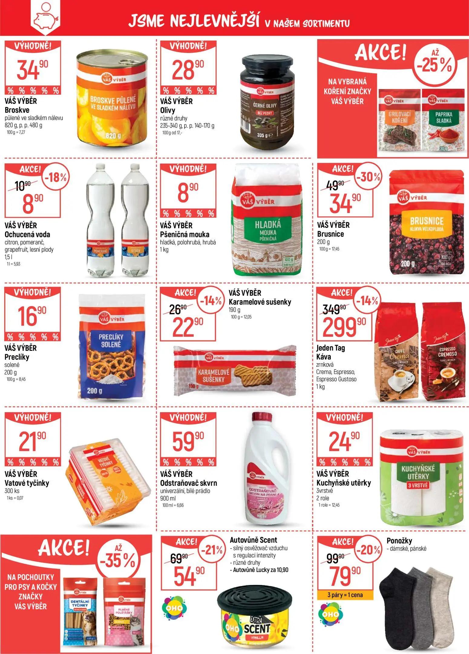 GLOBUS leták, strana 4 z 50 — Jeden Tag Káva zrnková Crema, Espresso, Espresso Gustoso, Ponožky dámské, pánské, Brusnice