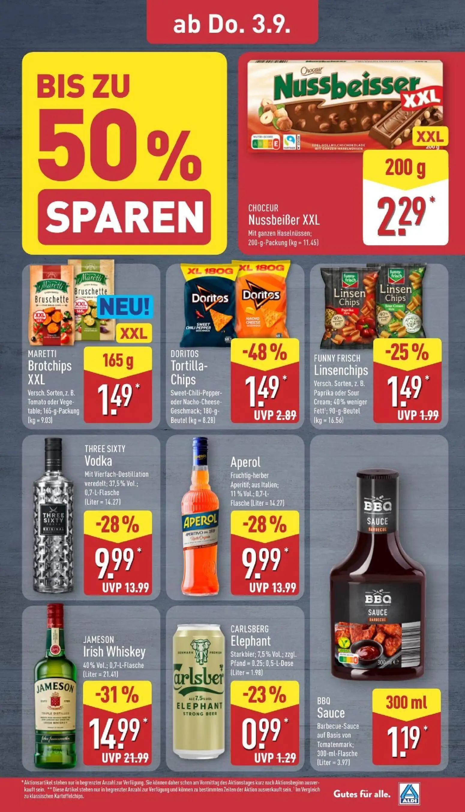 Aldi Nord Prospekt, Seite 31 von 39 — Tortilla-Chips, Linsenchips, Nussbeißer XXL
