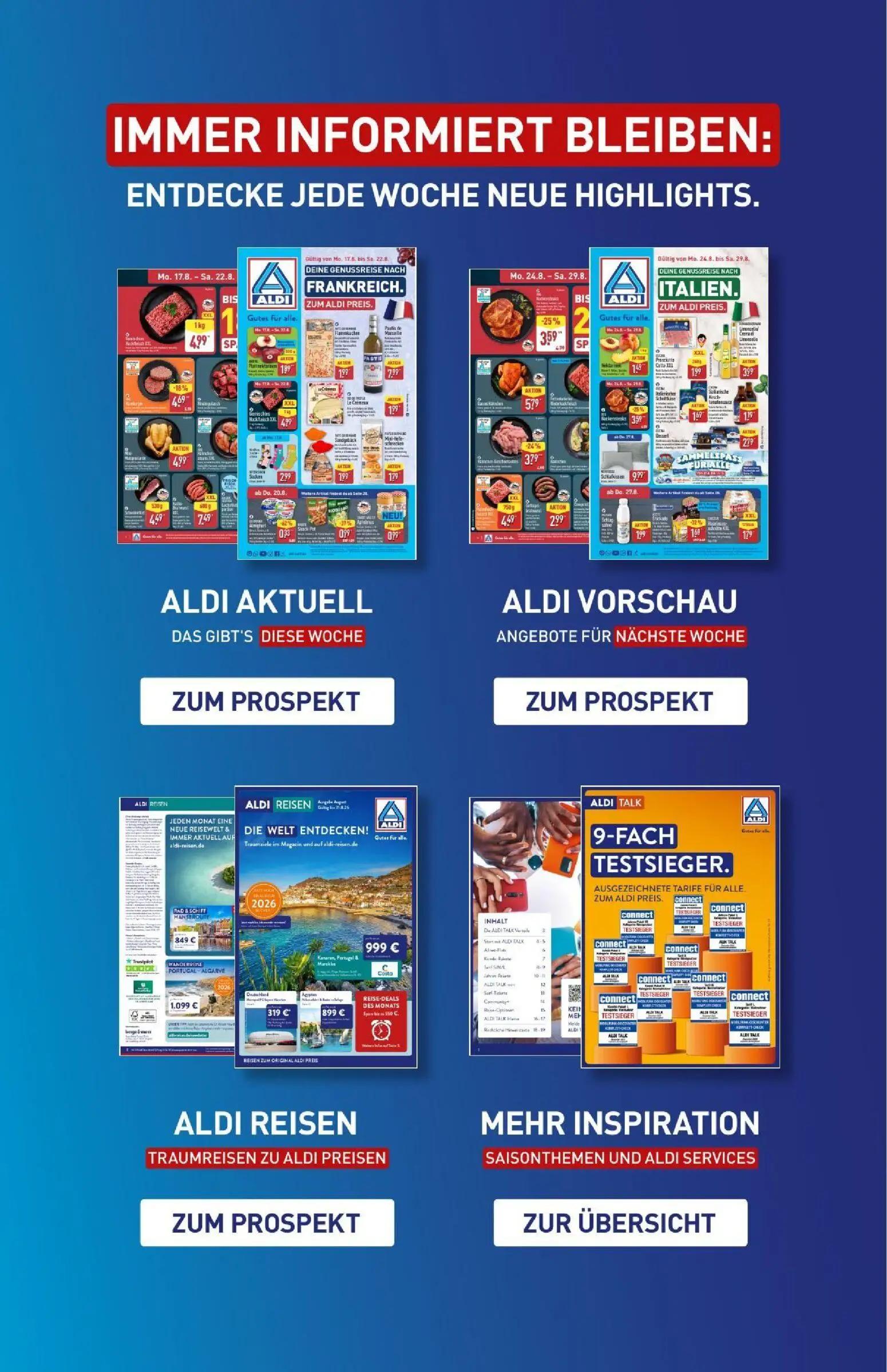 Aldi Nord Prospekt, Seite 39 von 39 — Rinderhüftsteaks, Parmaschinken, Salsiccia