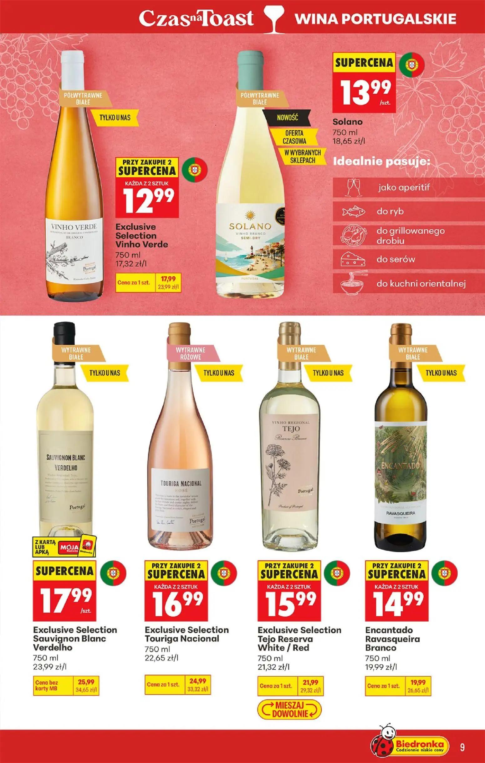 Biedronka gazetka, strona 11 z 39 — Exclusive Selection Sauvignon Blanc Verdelho, Exclusive Selection Vinho Verde, Encantado…