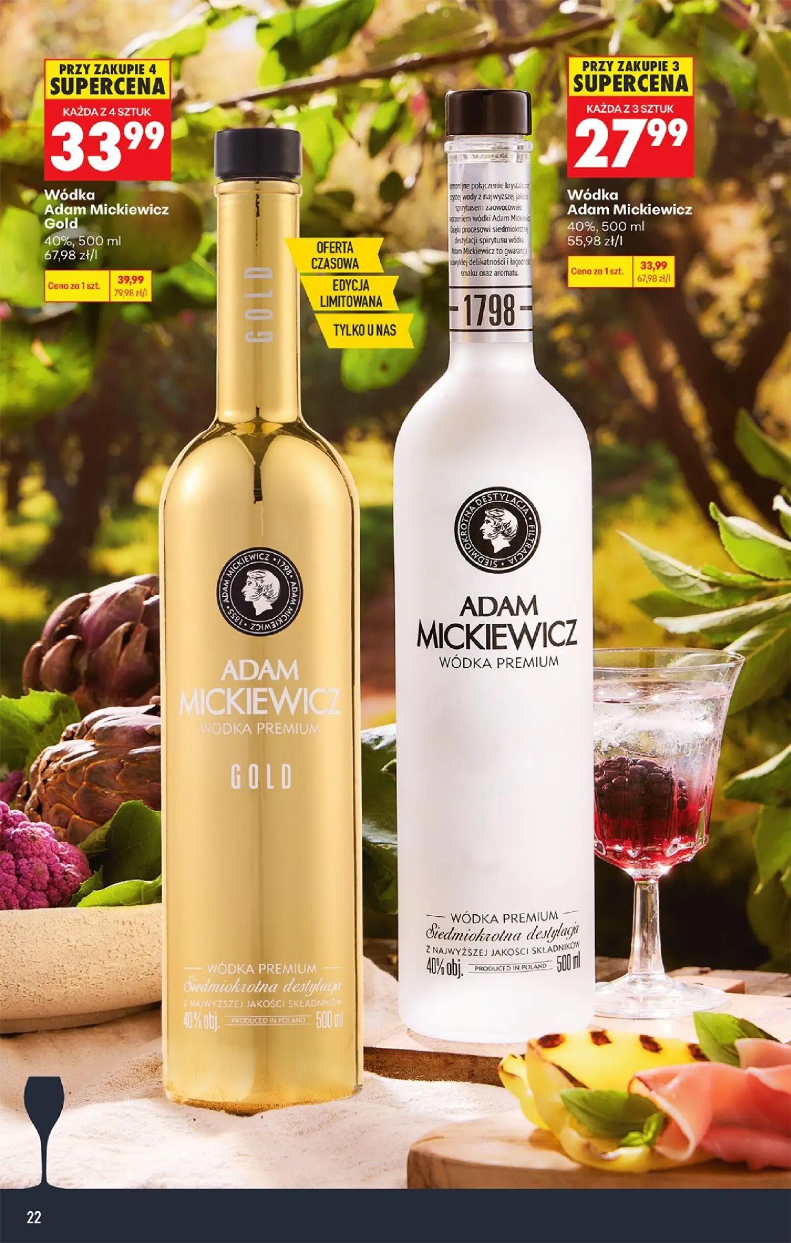 Biedronka gazetka, strona 24 z 39 — Wódka Adam Mickiewicz Gold, Wódka Adam Mickiewicz