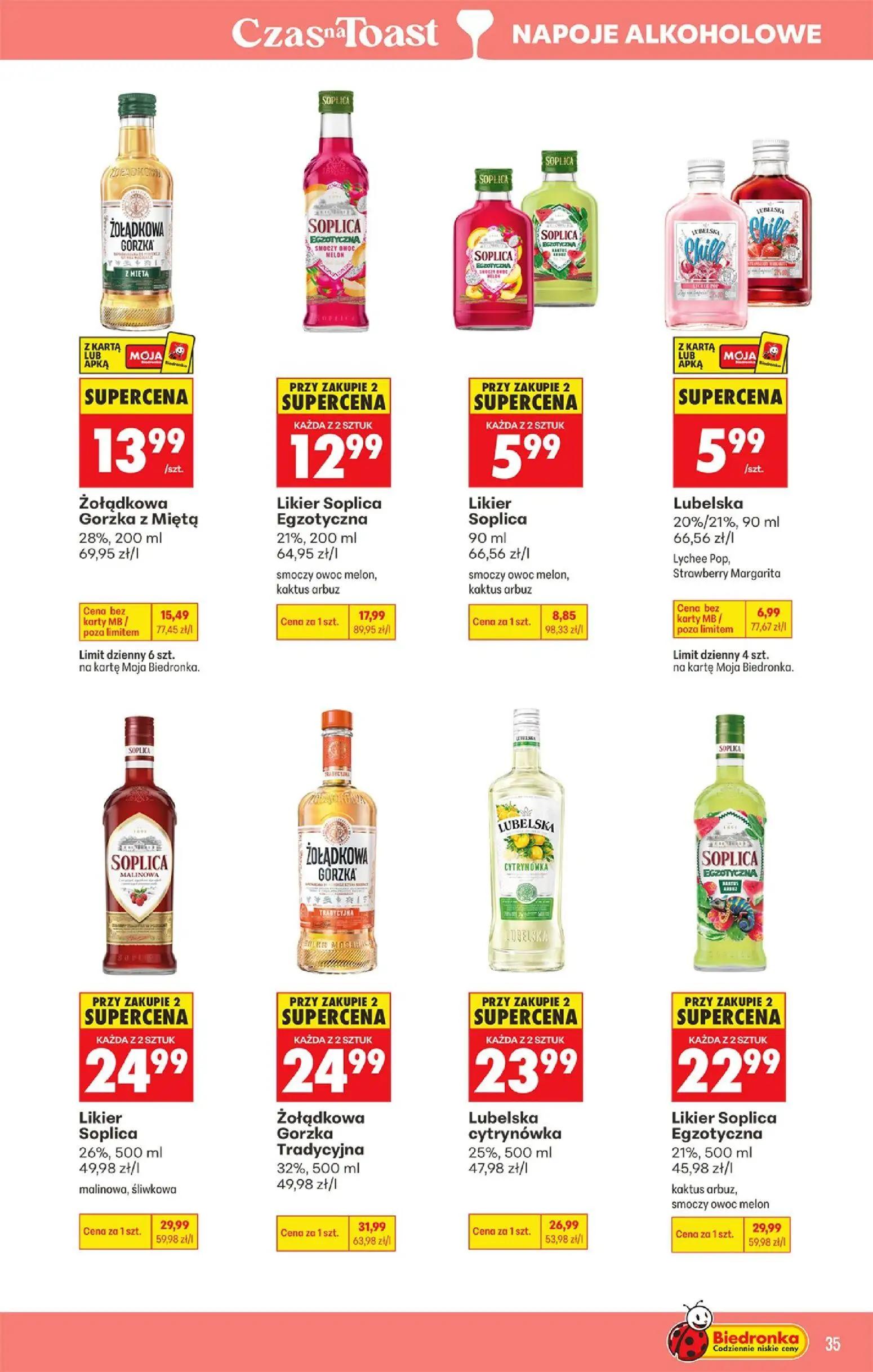 Biedronka gazetka, strona 37 z 39 — Likier Soplica Egzotyczna, Likier Soplica Egzotyczna, Likier Soplica